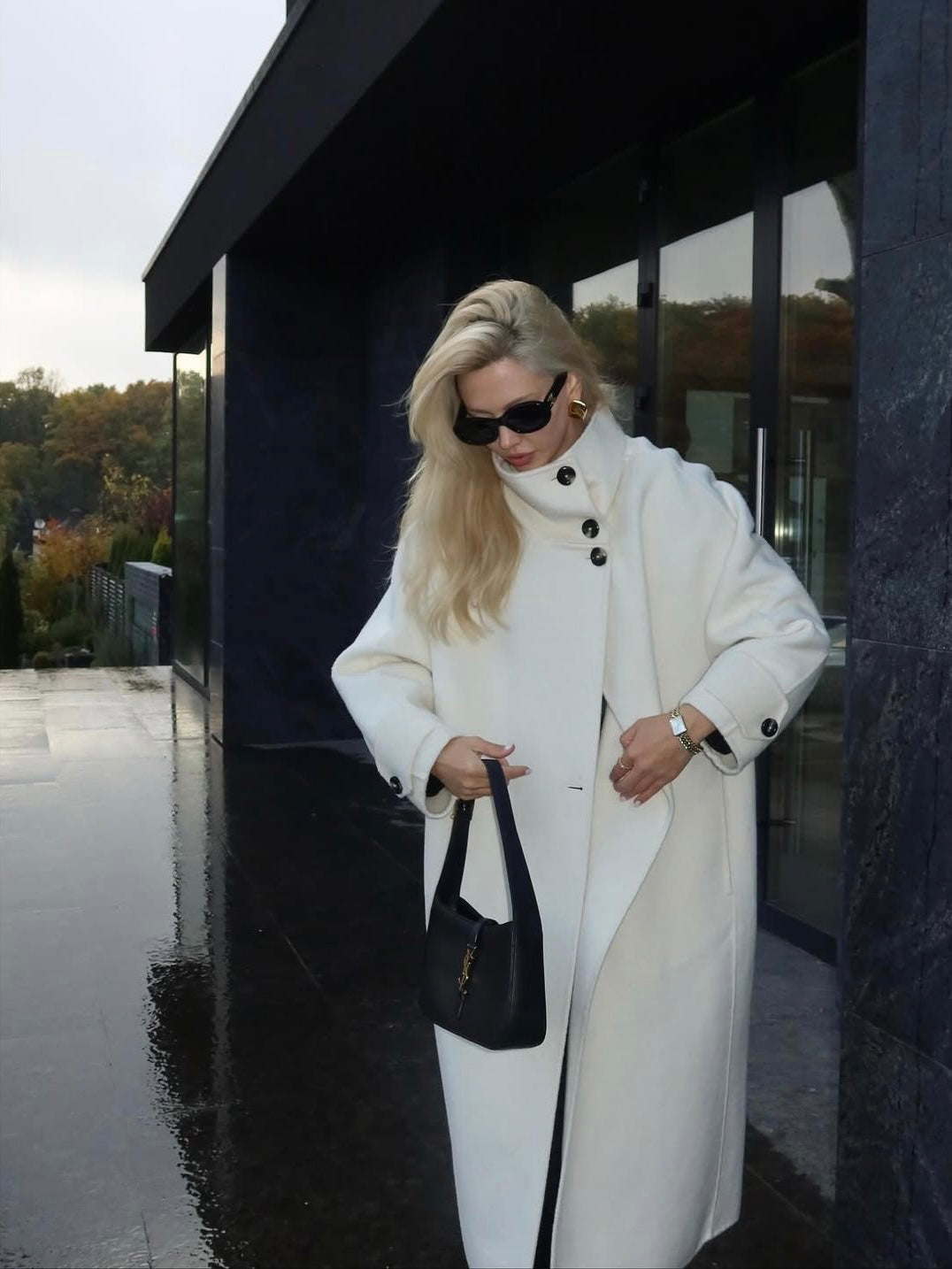 Amaya | Manteau long élégant à col montant