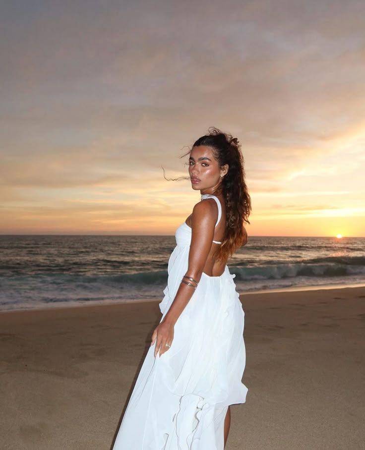 Collins | Rüschen-Maxikleid ohne Träger