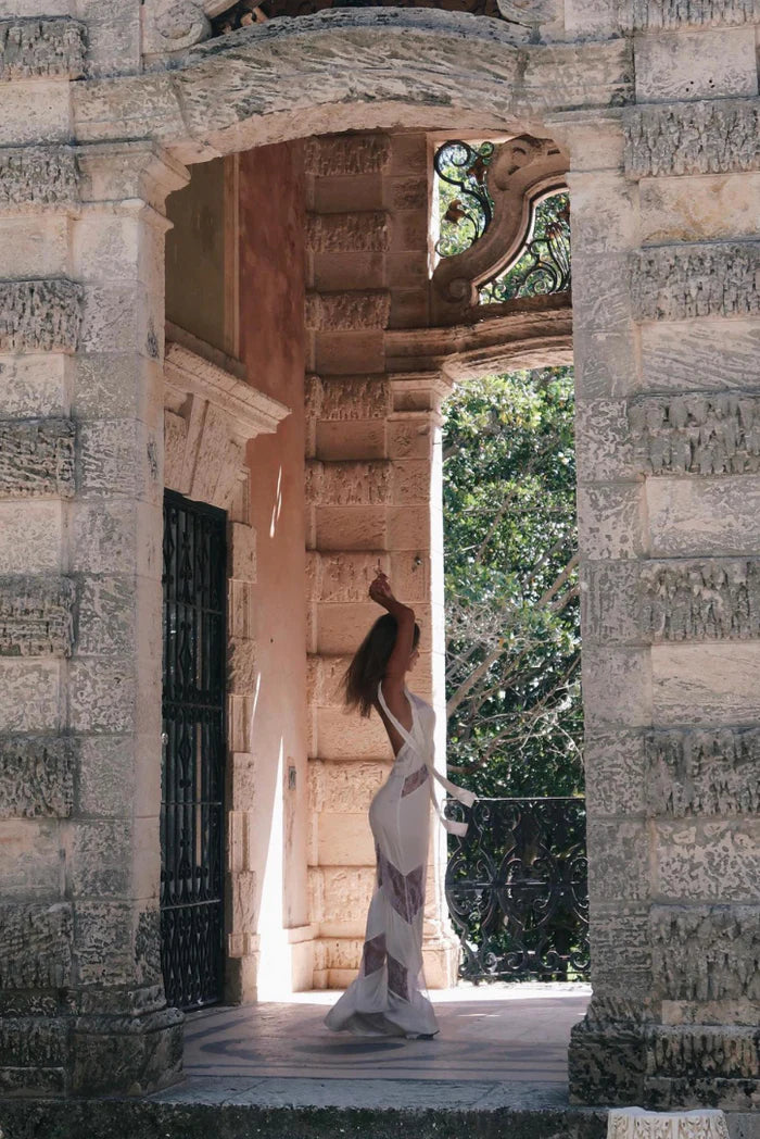 Mira | Spitzen-Maxikleid