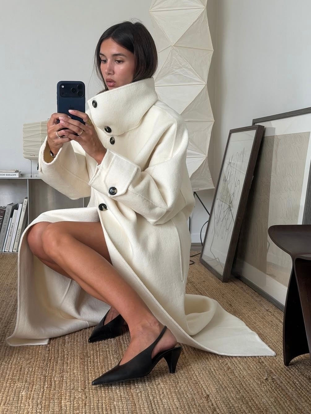 Amaya | Manteau long élégant à col montant