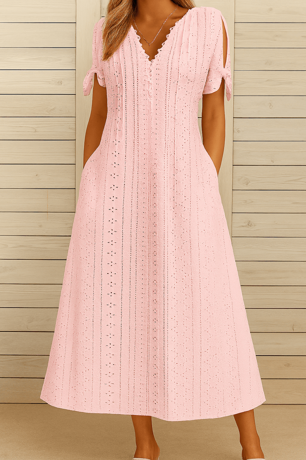 Elegantes Kleid mit V-Ausschnitt – Jetzt 2 zum Preis von 1