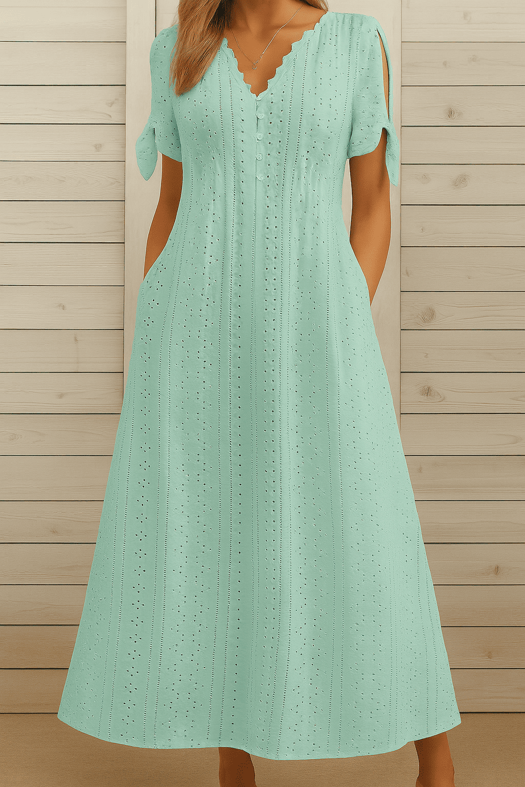 Elegantes Kleid mit V-Ausschnitt – Jetzt 2 zum Preis von 1