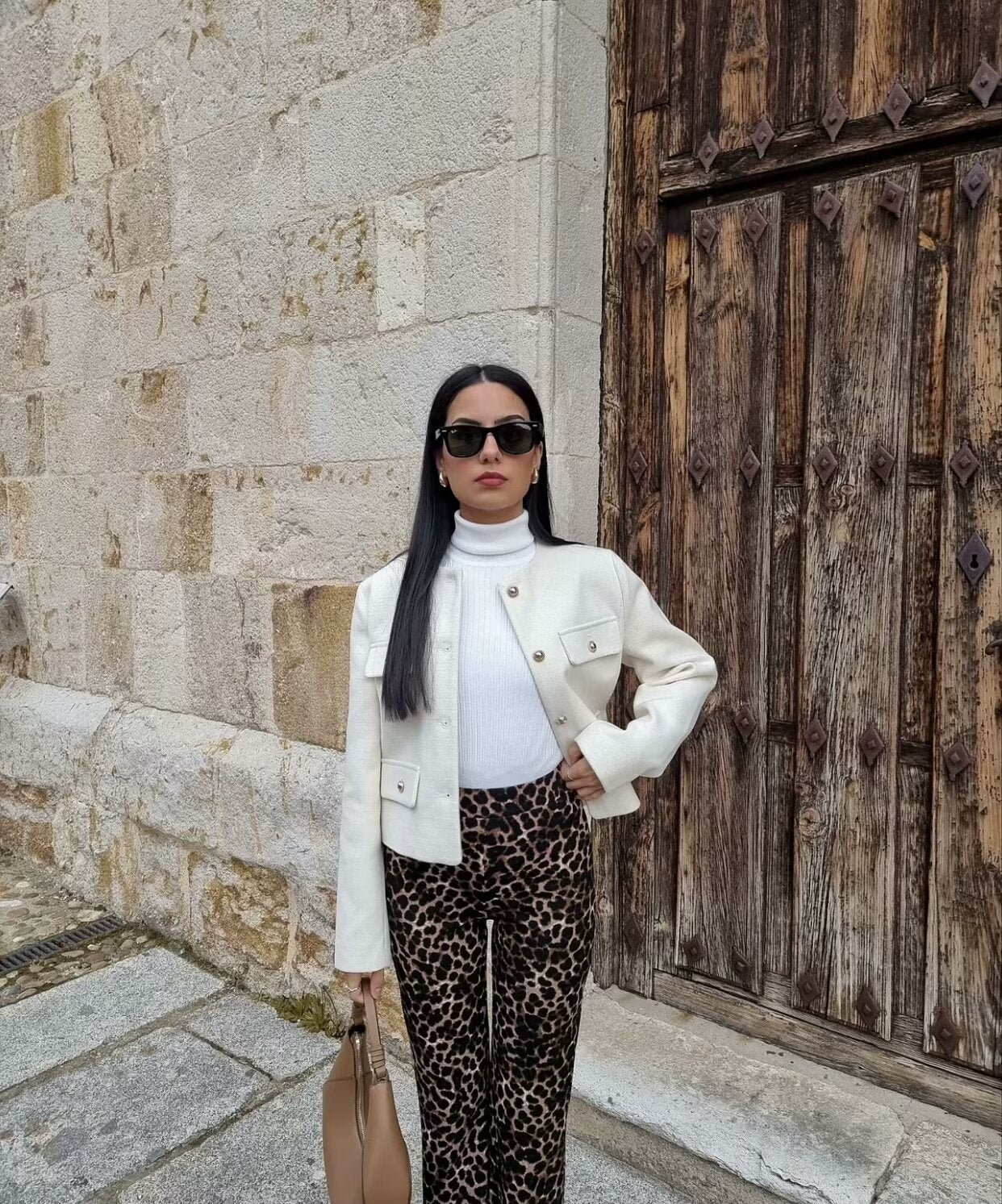 SIENA | Kurze Vintage-Jacke aus Kunstleder