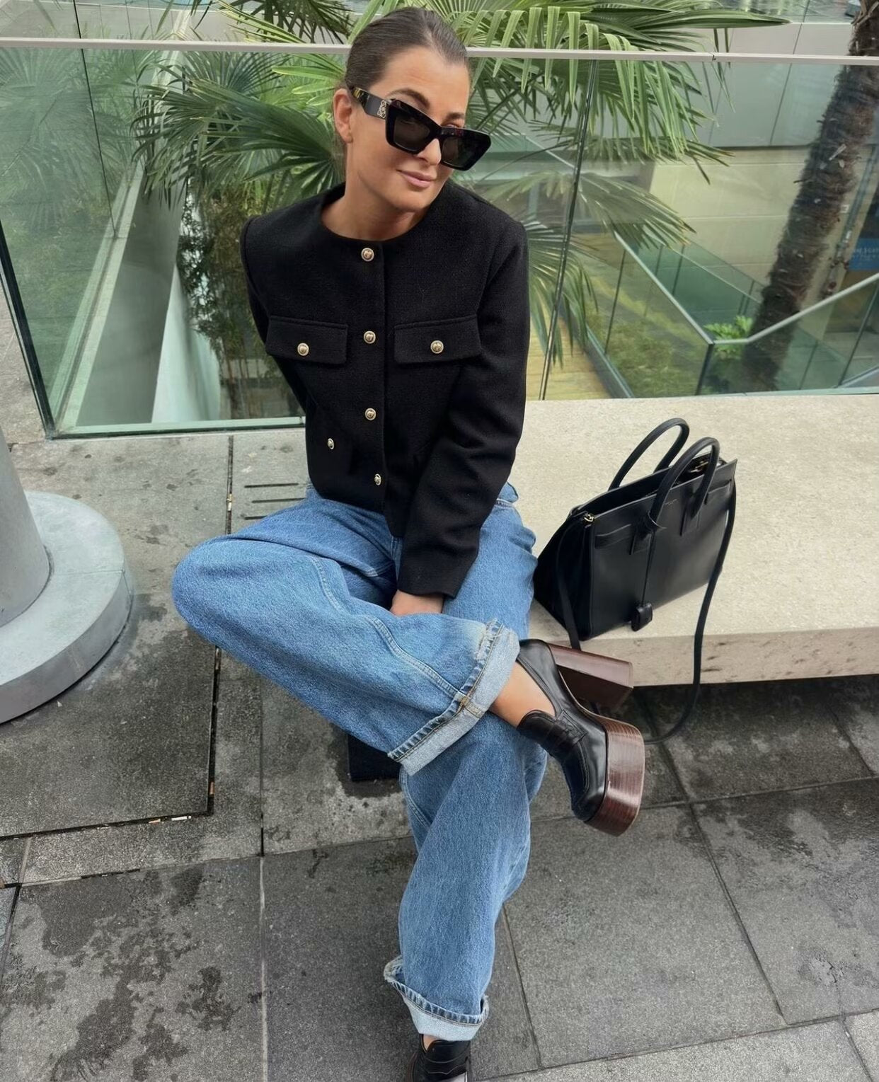 SIENA | Kurze Vintage-Jacke aus Kunstleder