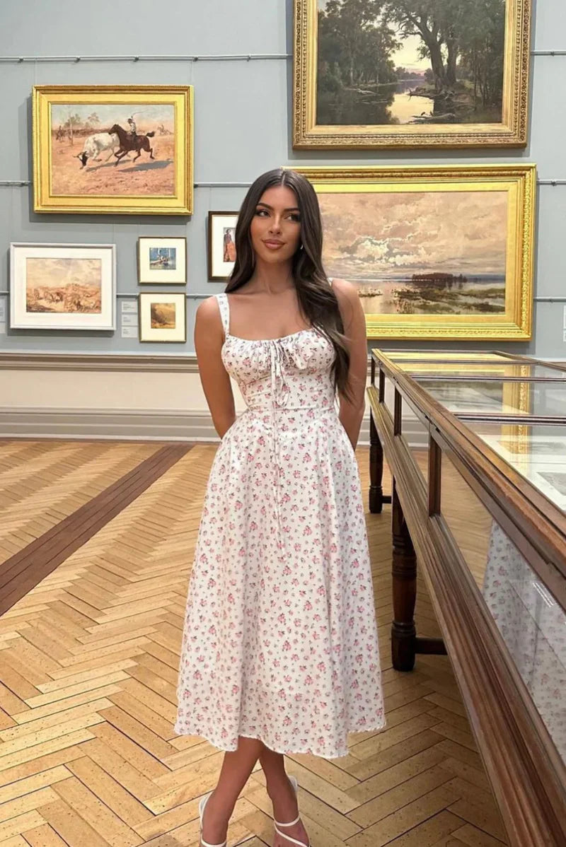 Meredith | Midi-Kleid mit Korsett