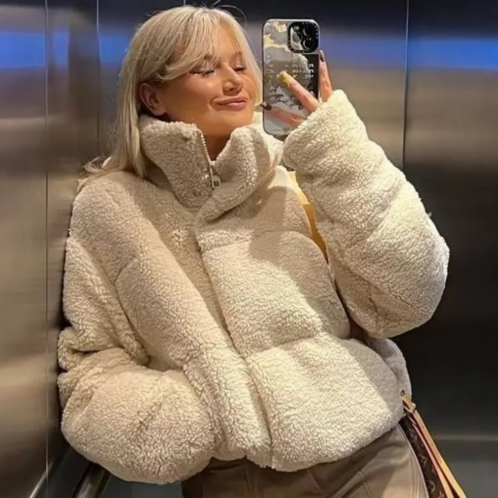 Sammy - Veste Teddy Bomber chaude et tendance