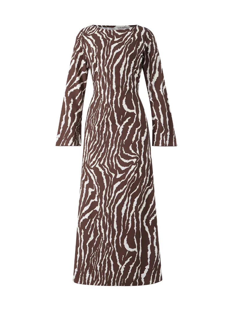 Boho Y2K Kleid mit langen Ärmeln – Lässig & stilvoll im Retro-Look