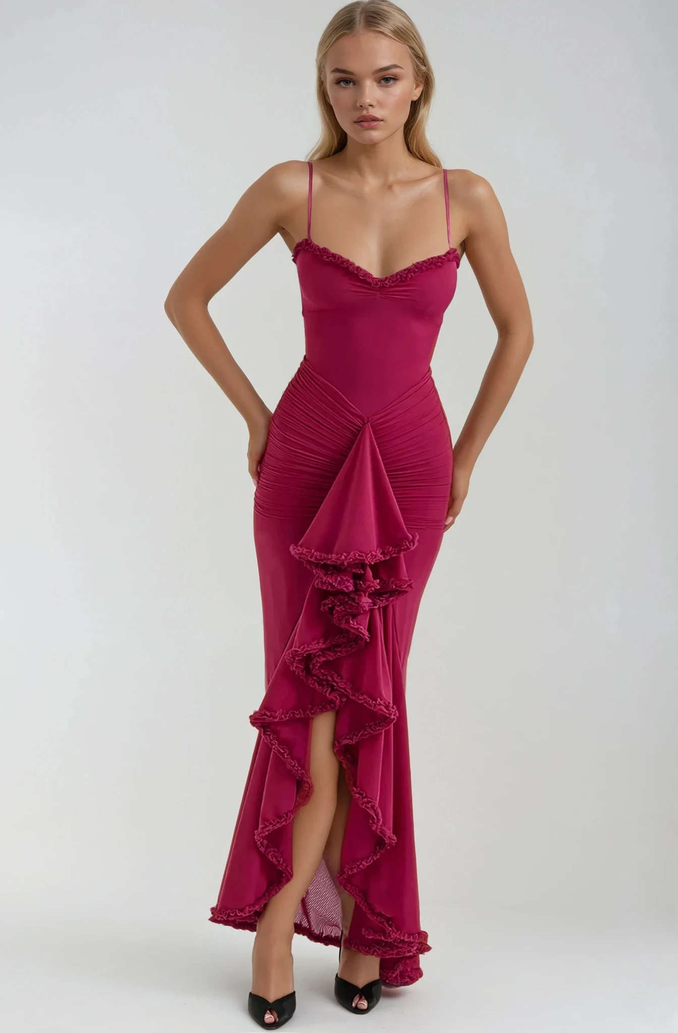Ruby | Bezauberndes Rüschenkleid