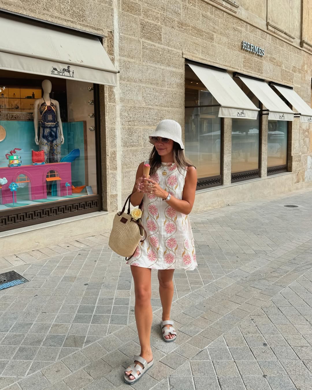 Nicole | Ärmelloses kurzes Kleid mit Printmuster