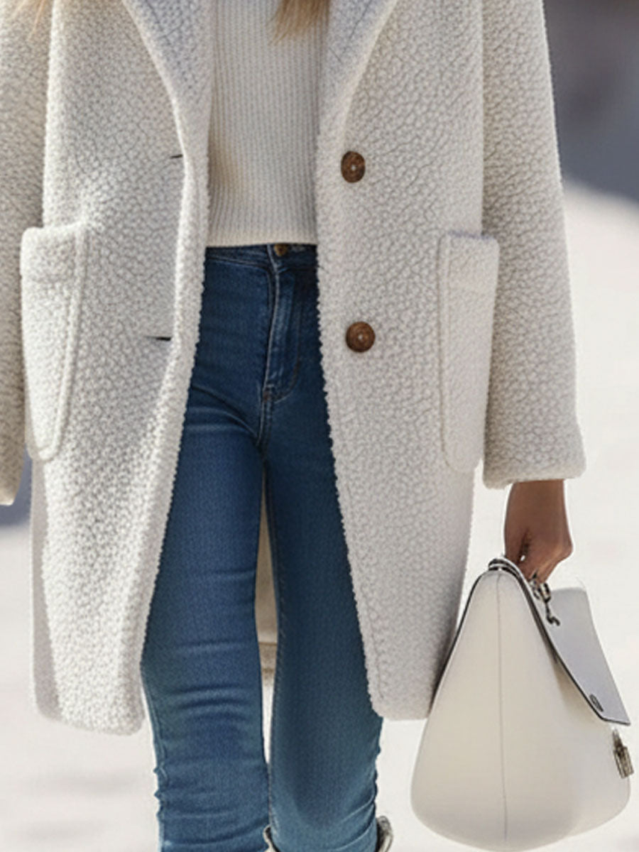 Western Vintage White Polar Fleece Coat