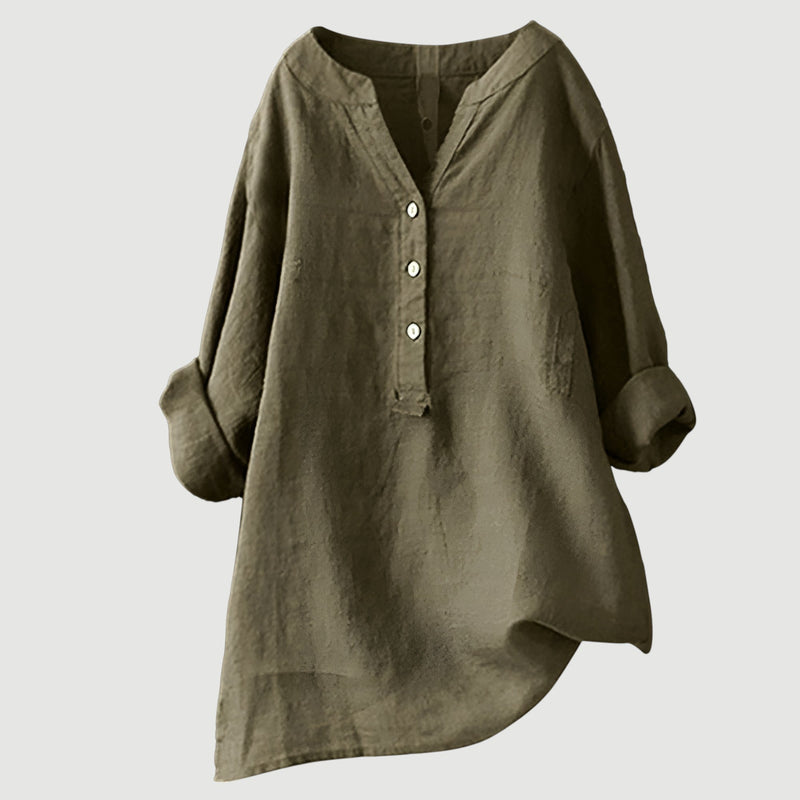 Zarina - Comfortable Linen Blouse