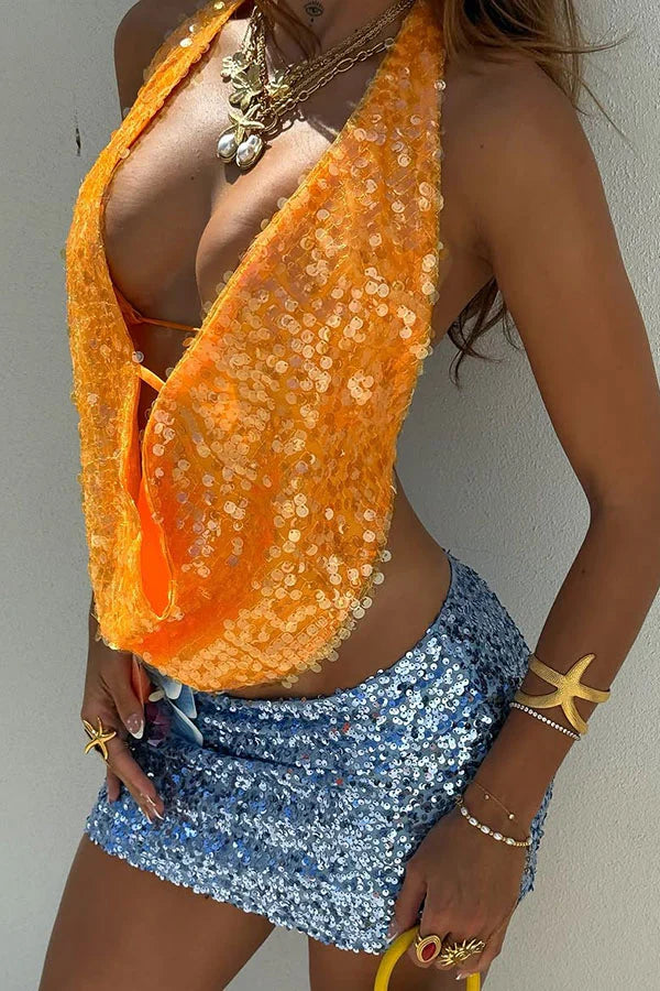 Della | Ärmelloses Neckholder-Top