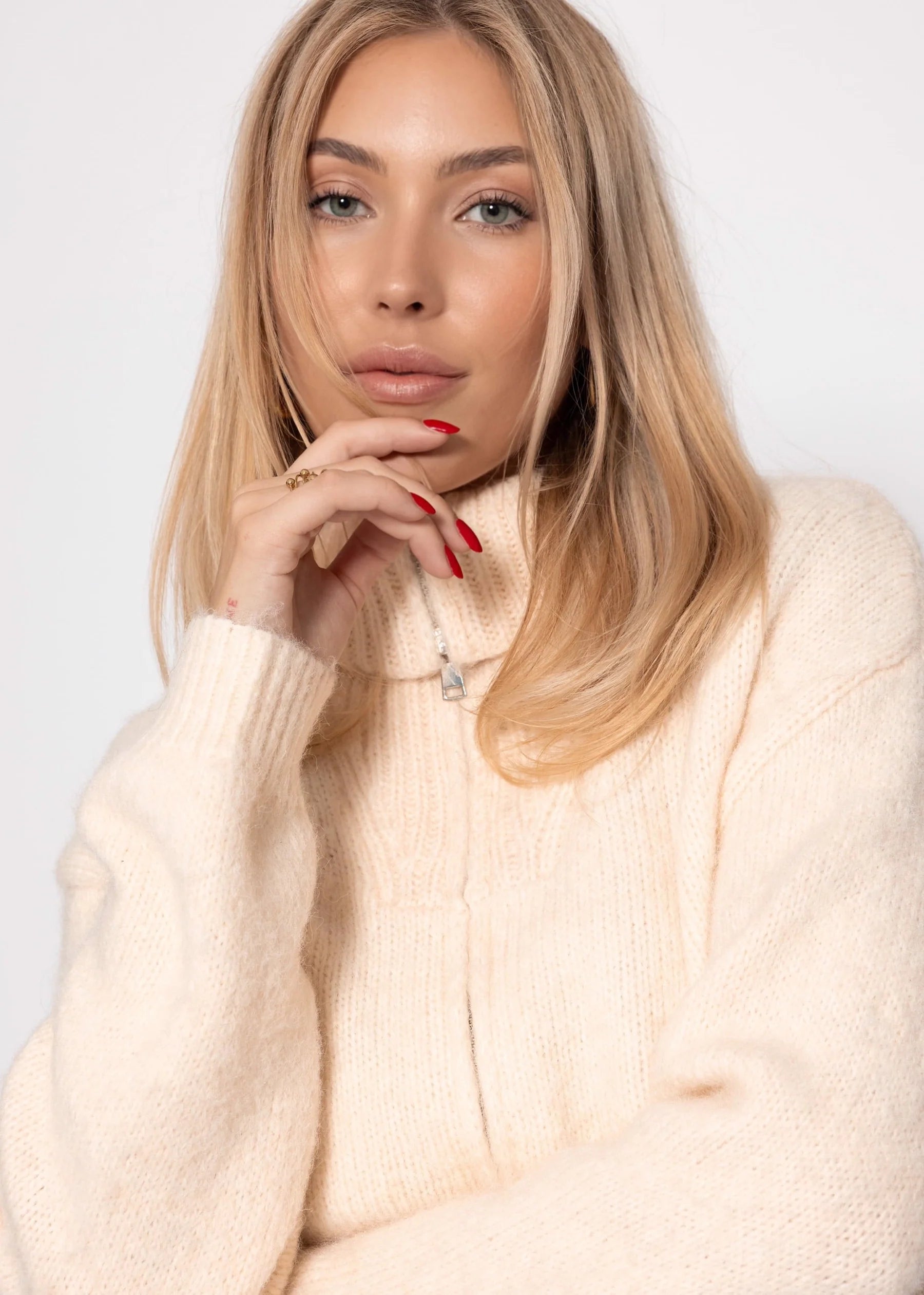 Cardigan mit Reißverschluss – Off-White