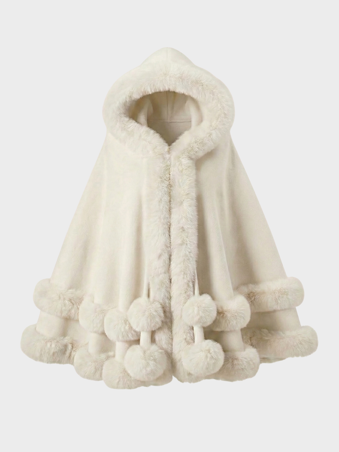Norway | Winter cape trimmed with faux fur
