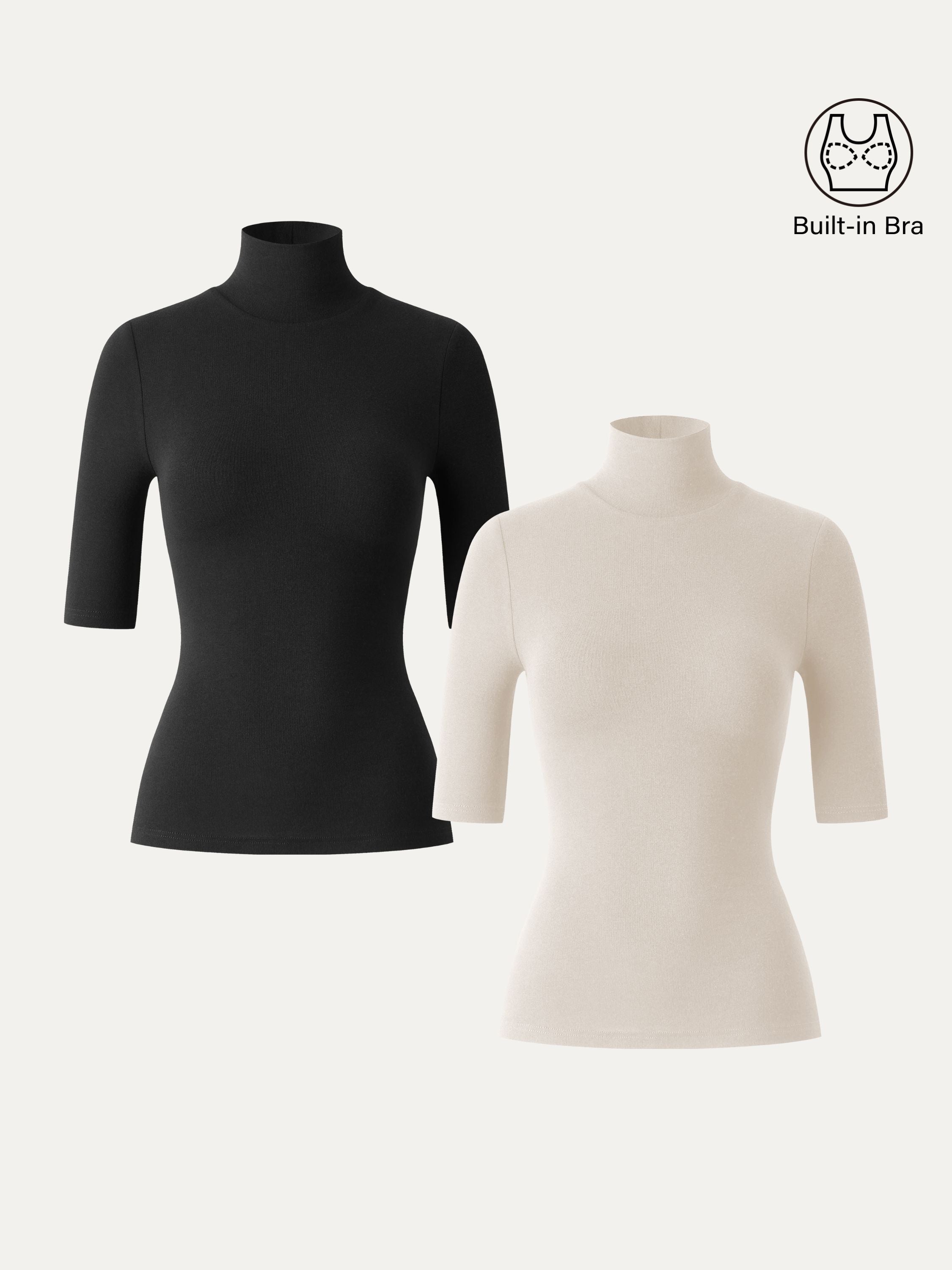 Essential Turtleneck Elbow Length Sleeve Brami