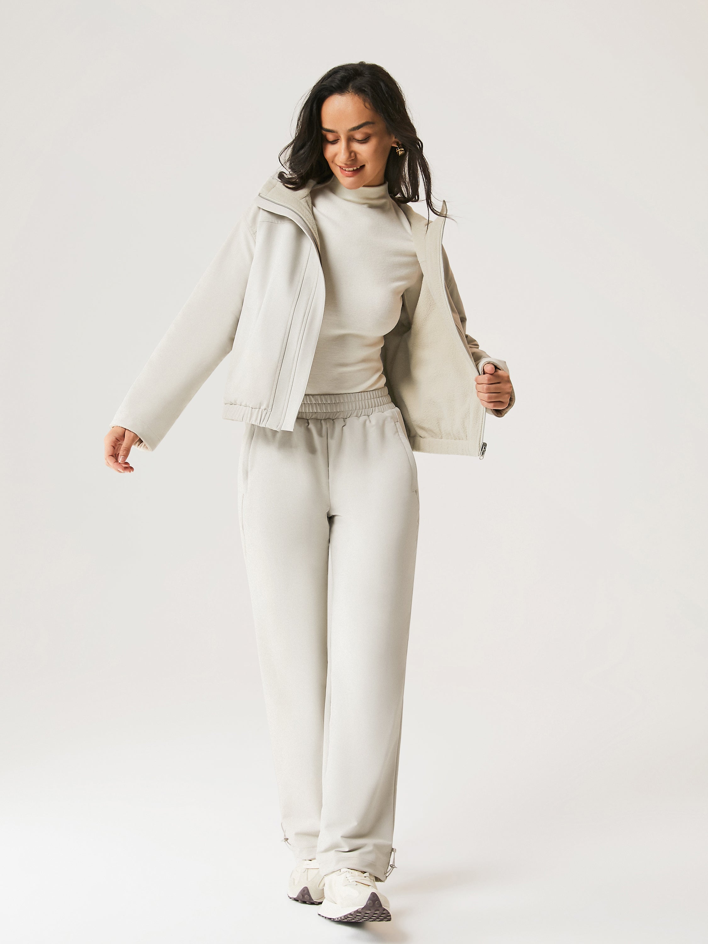 Veste à capuche réversible en polaire imperméable