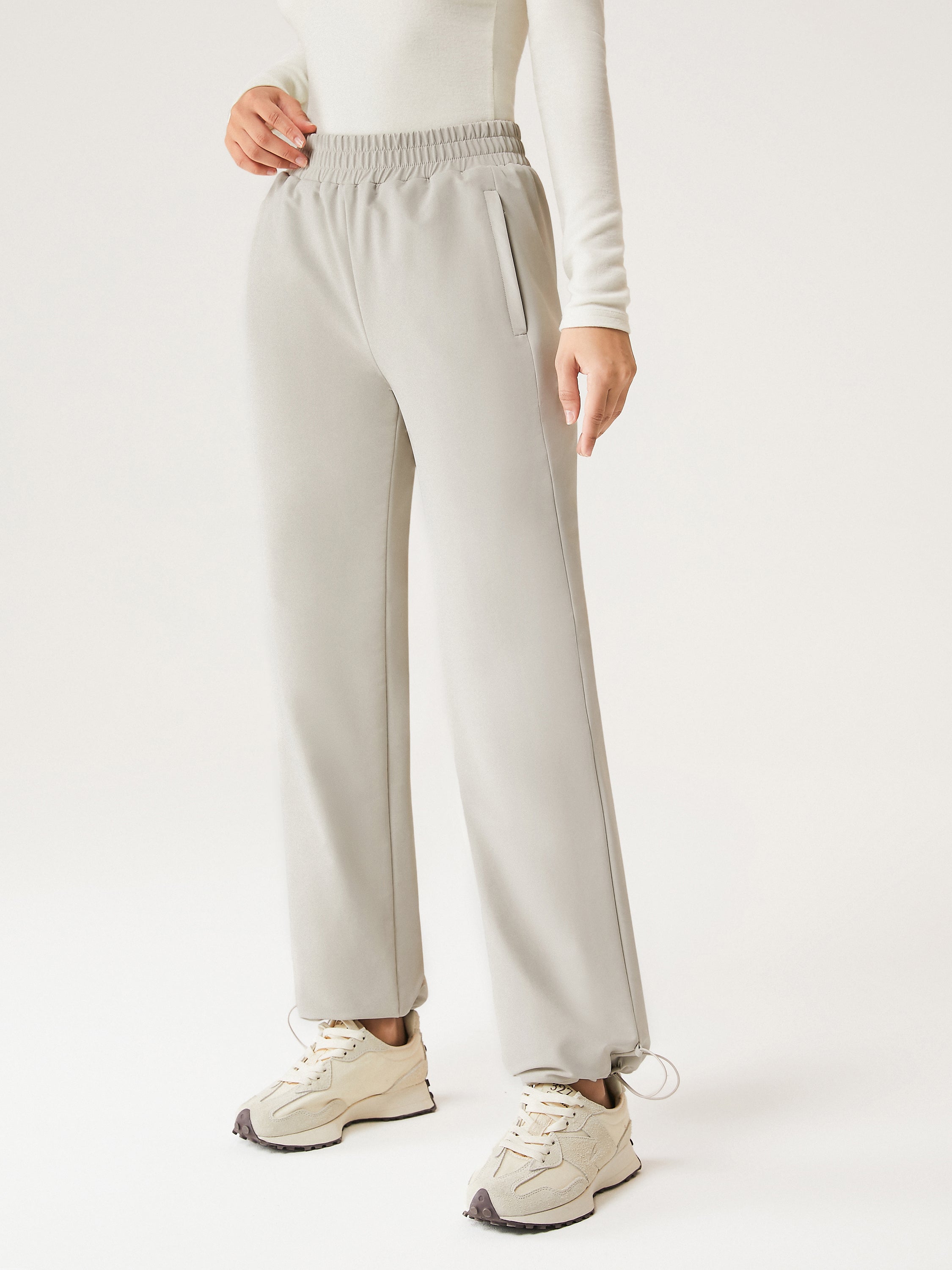 Pantalon à Taille Élastique Doublé en Polaire Imperméable