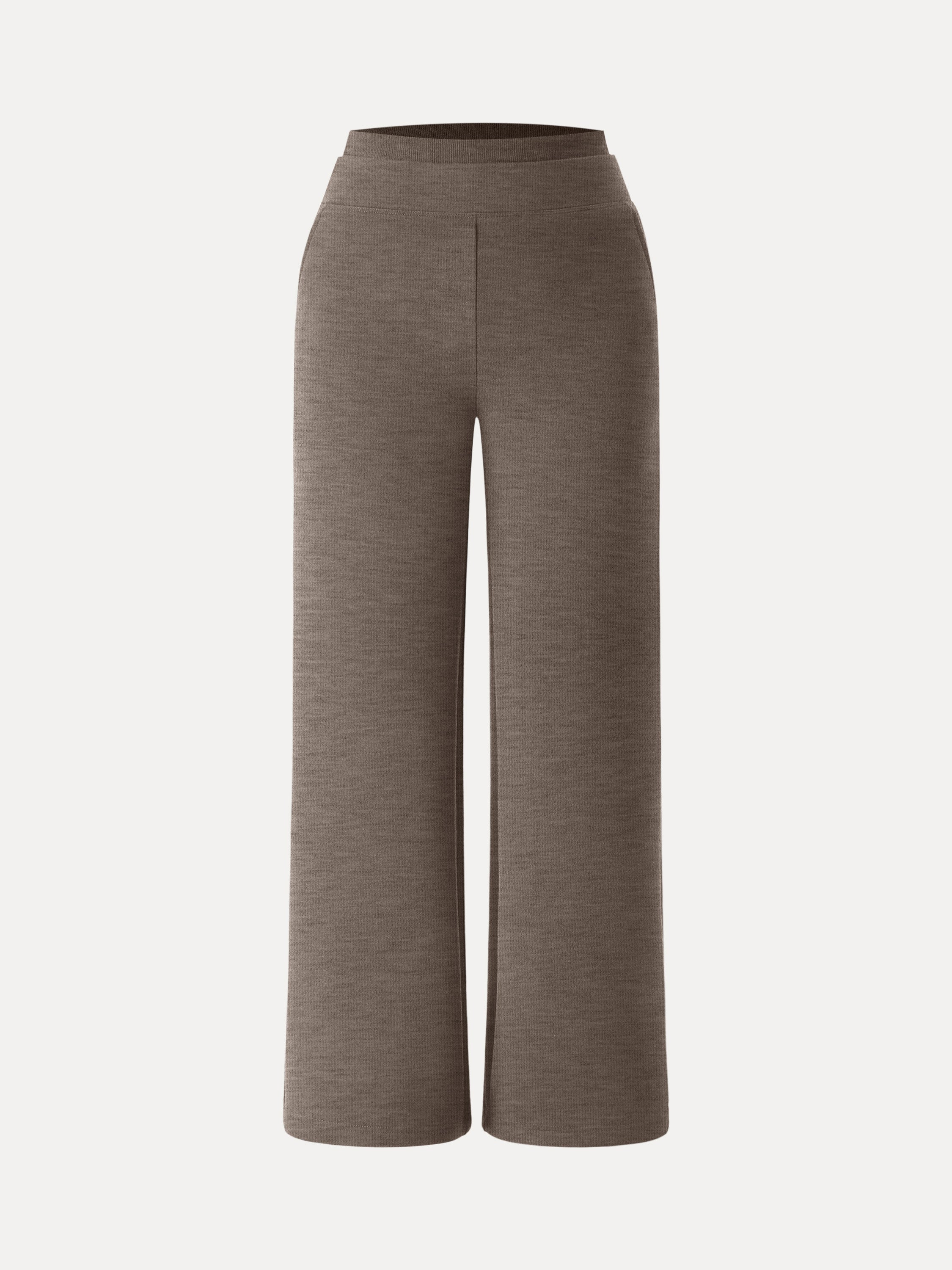 Double Waistband Straight Leg Pants with Pockets