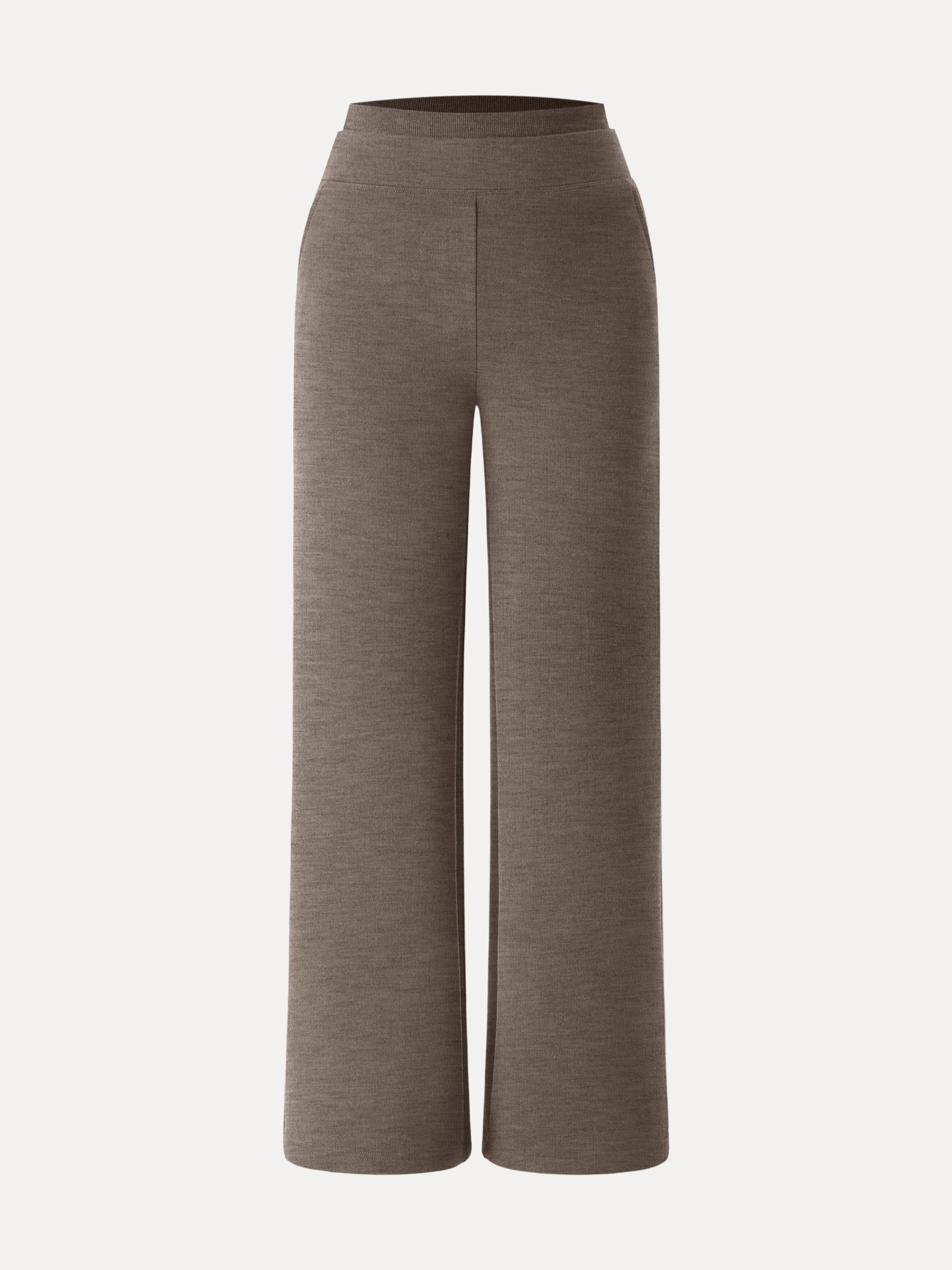 Double Waistband Straight Leg Pants with Pockets
