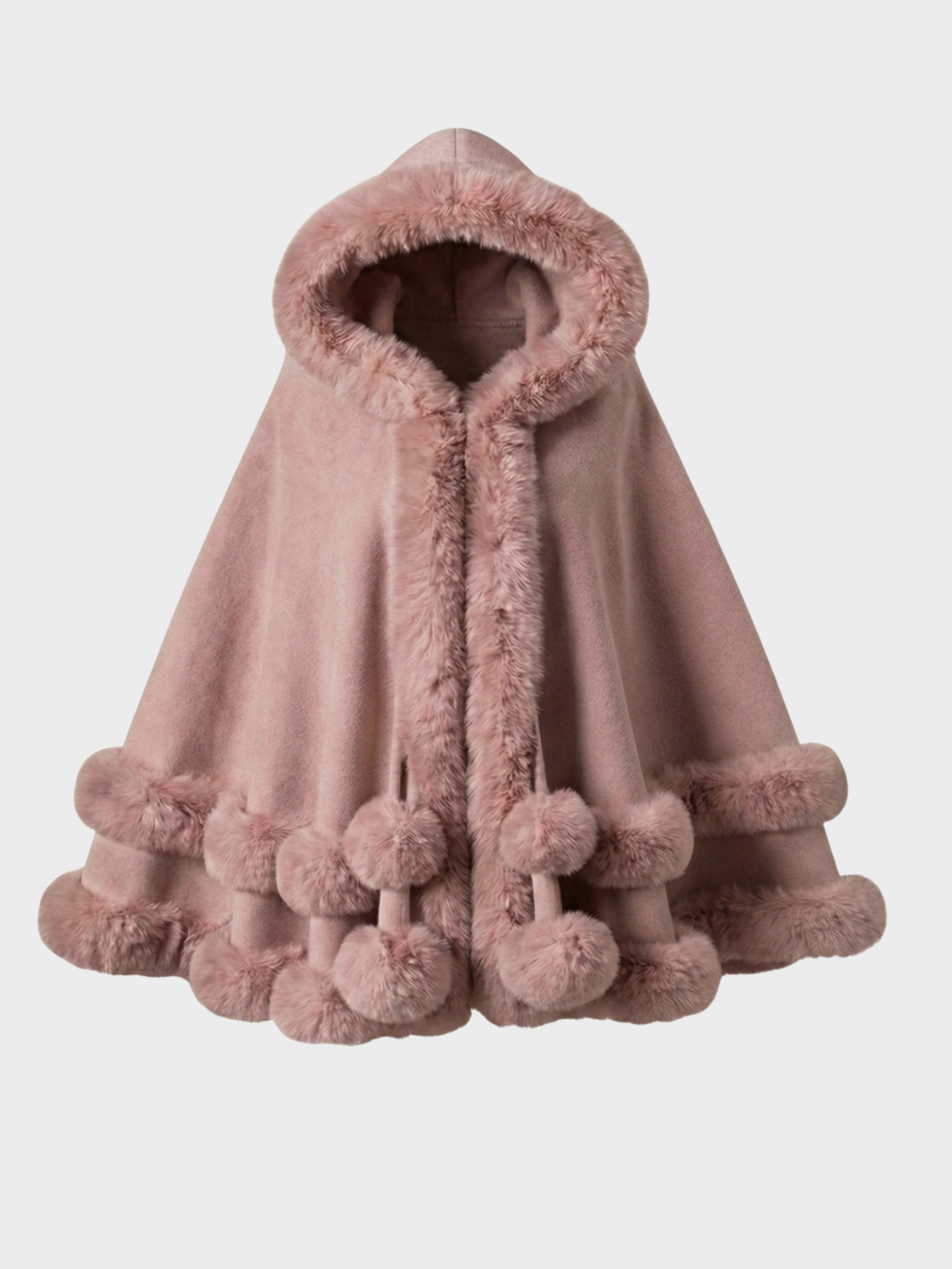 Norway | Winter cape trimmed with faux fur