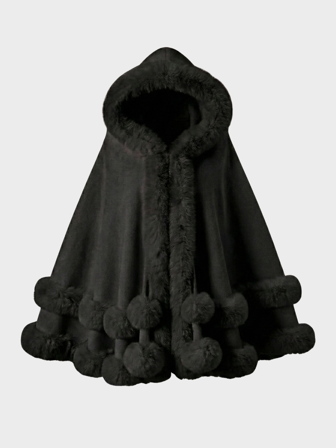 Norway | Winter cape trimmed with faux fur