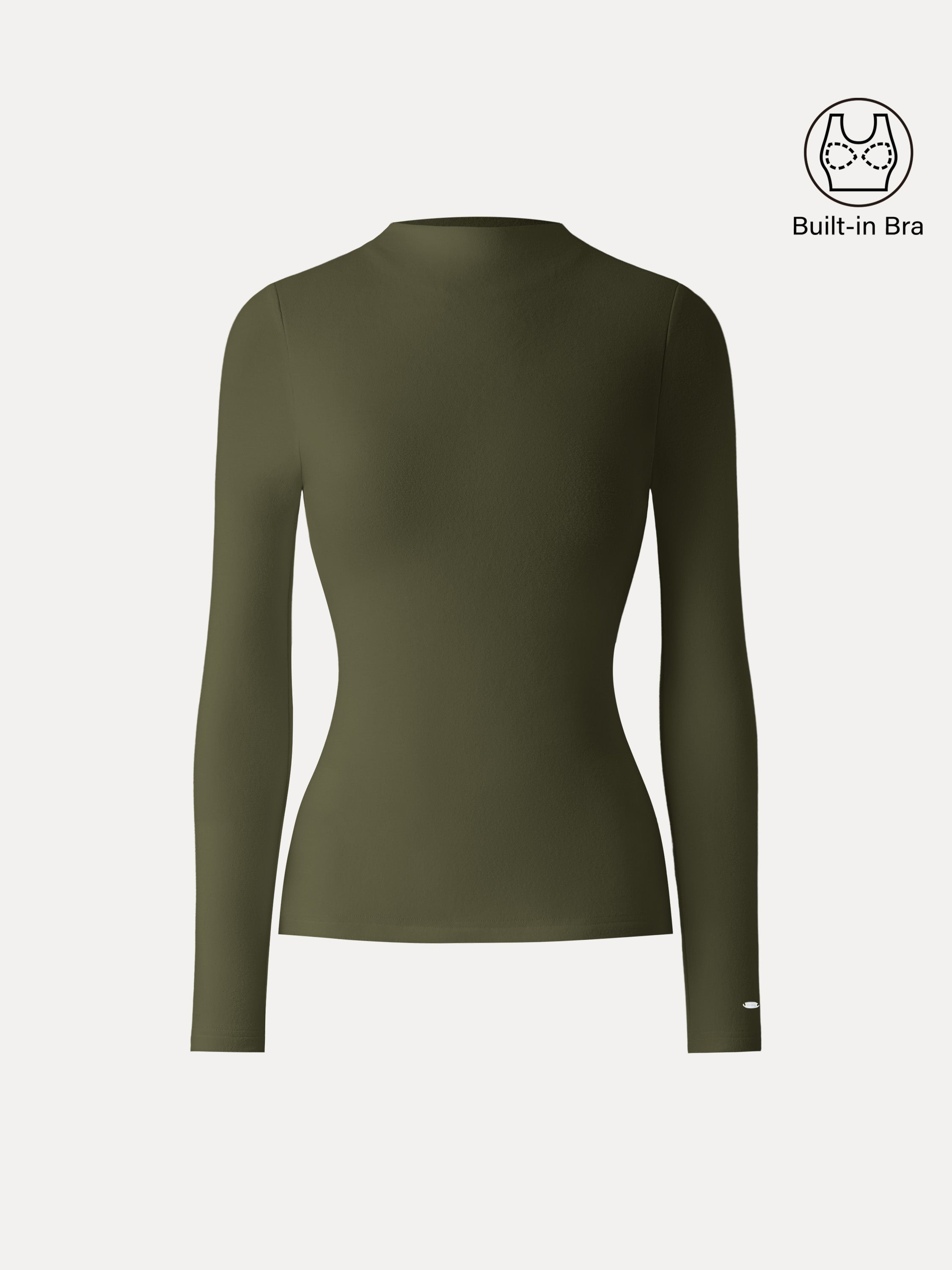 MaxWarm Brushed Mockneck Long Sleeve Brami
