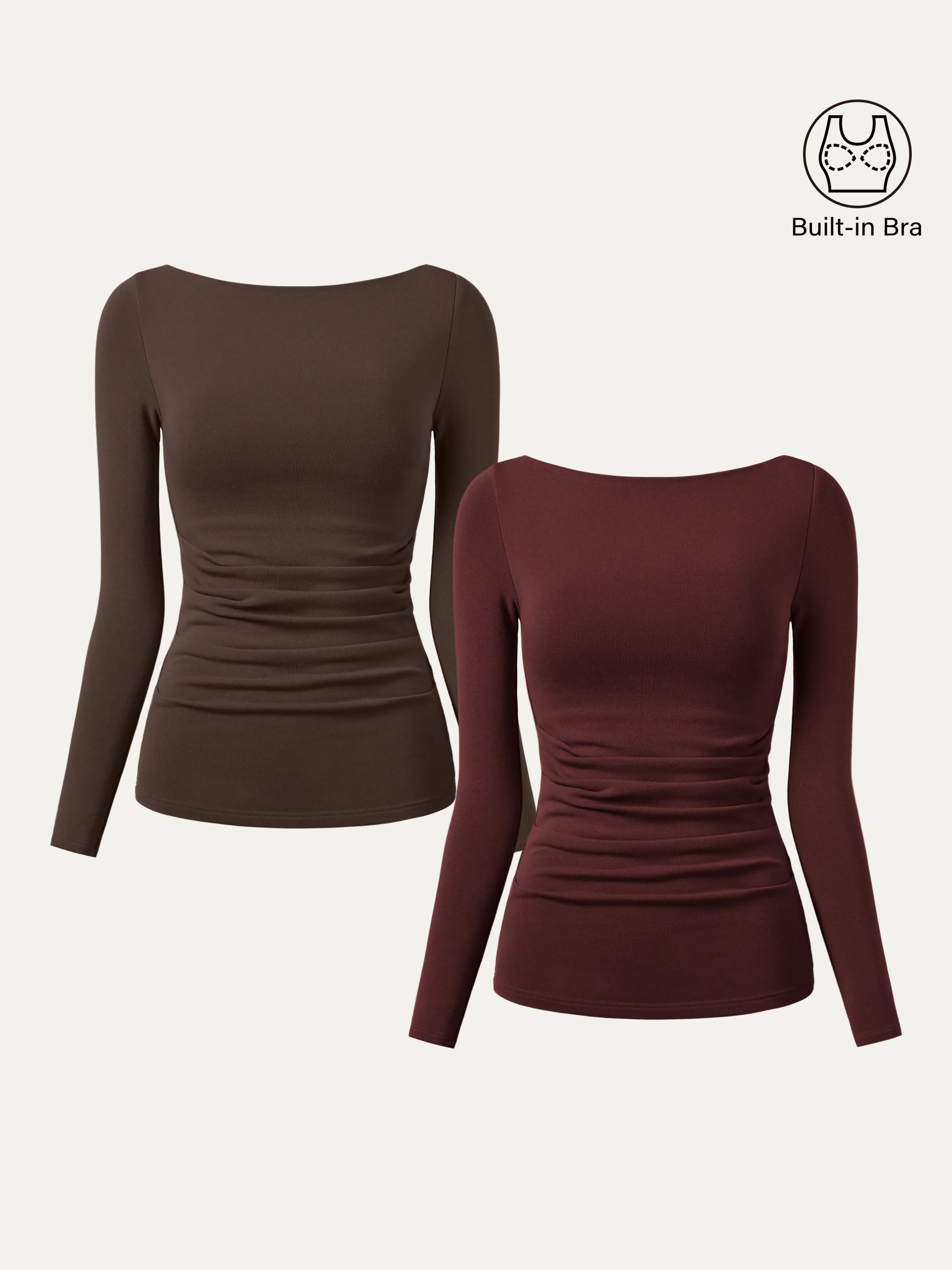 Boatneck Brami Top with Eco-Mousse® Pleats