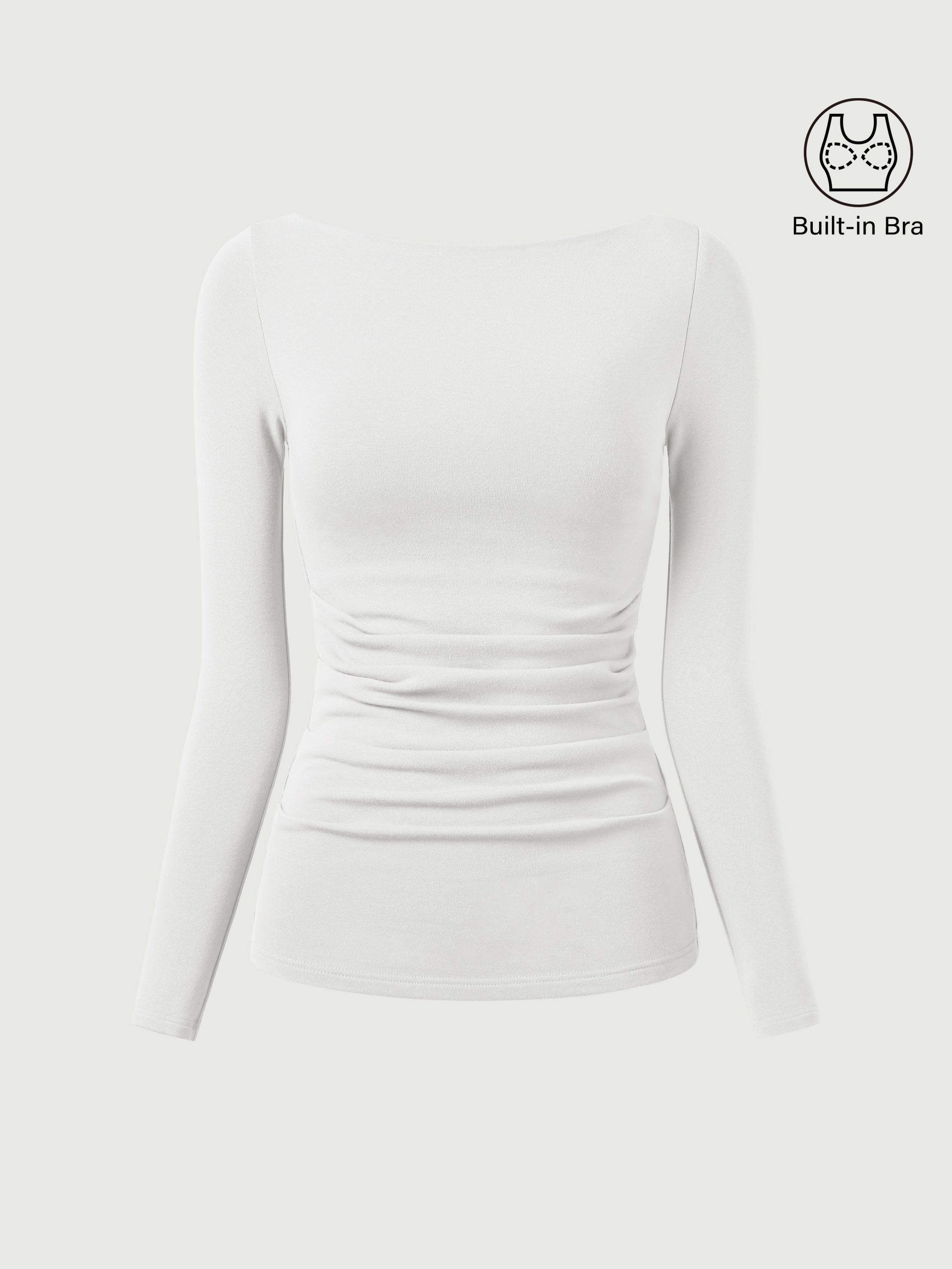 Boatneck Brami Top with Eco-Mousse® Pleats