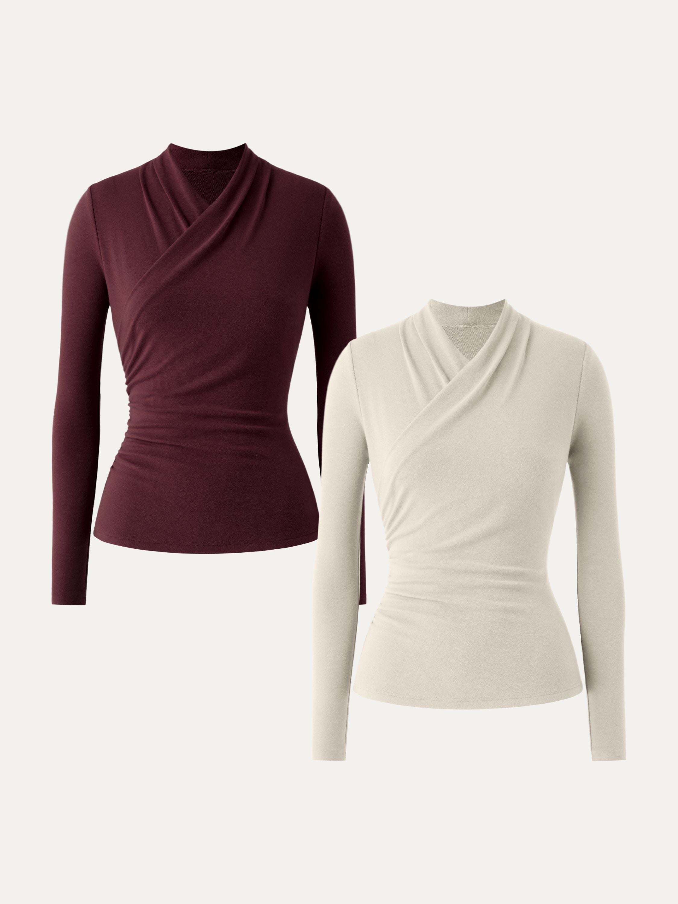 Surplice Long Sleeve Top