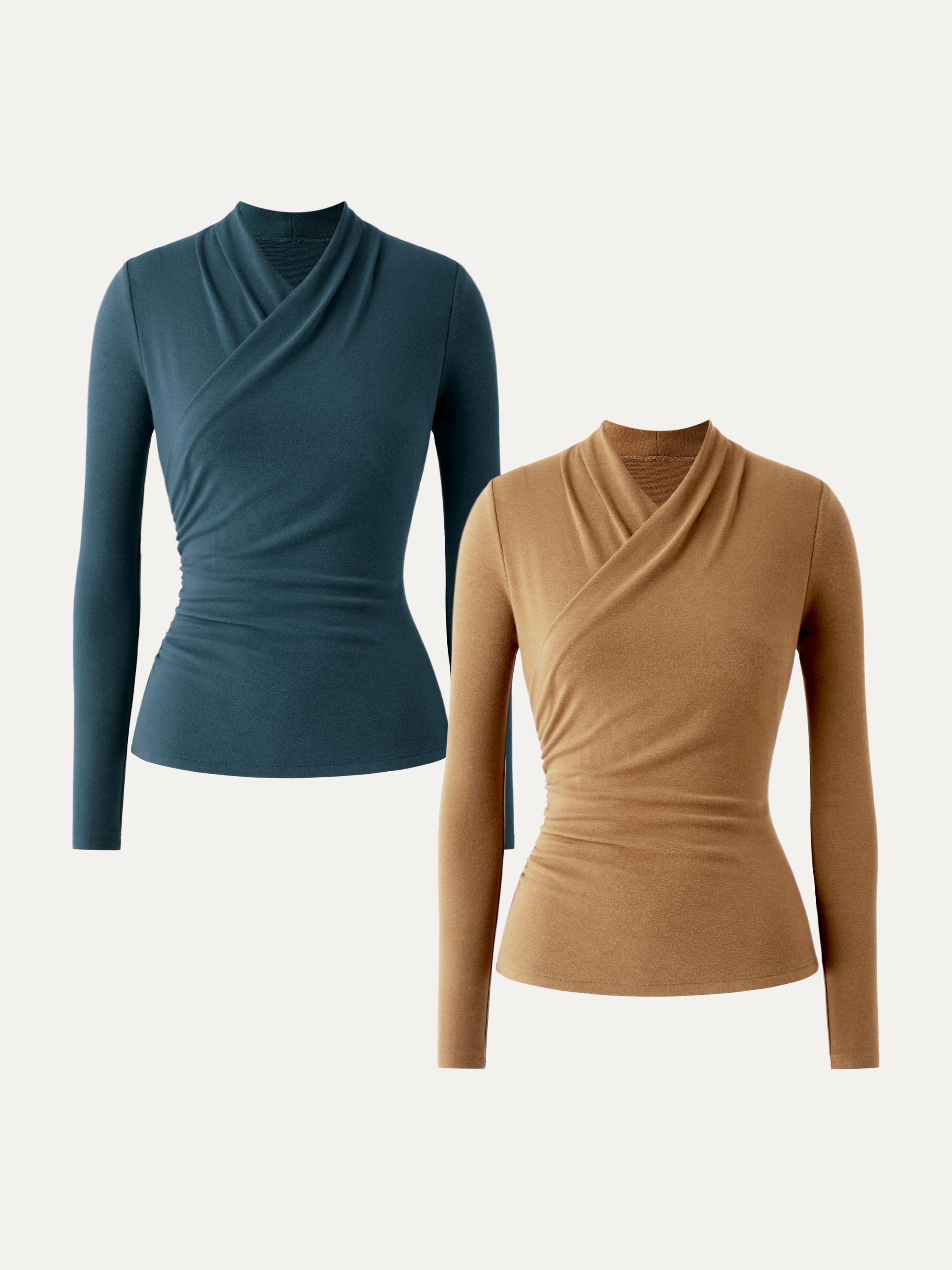 Surplice Long Sleeve Top