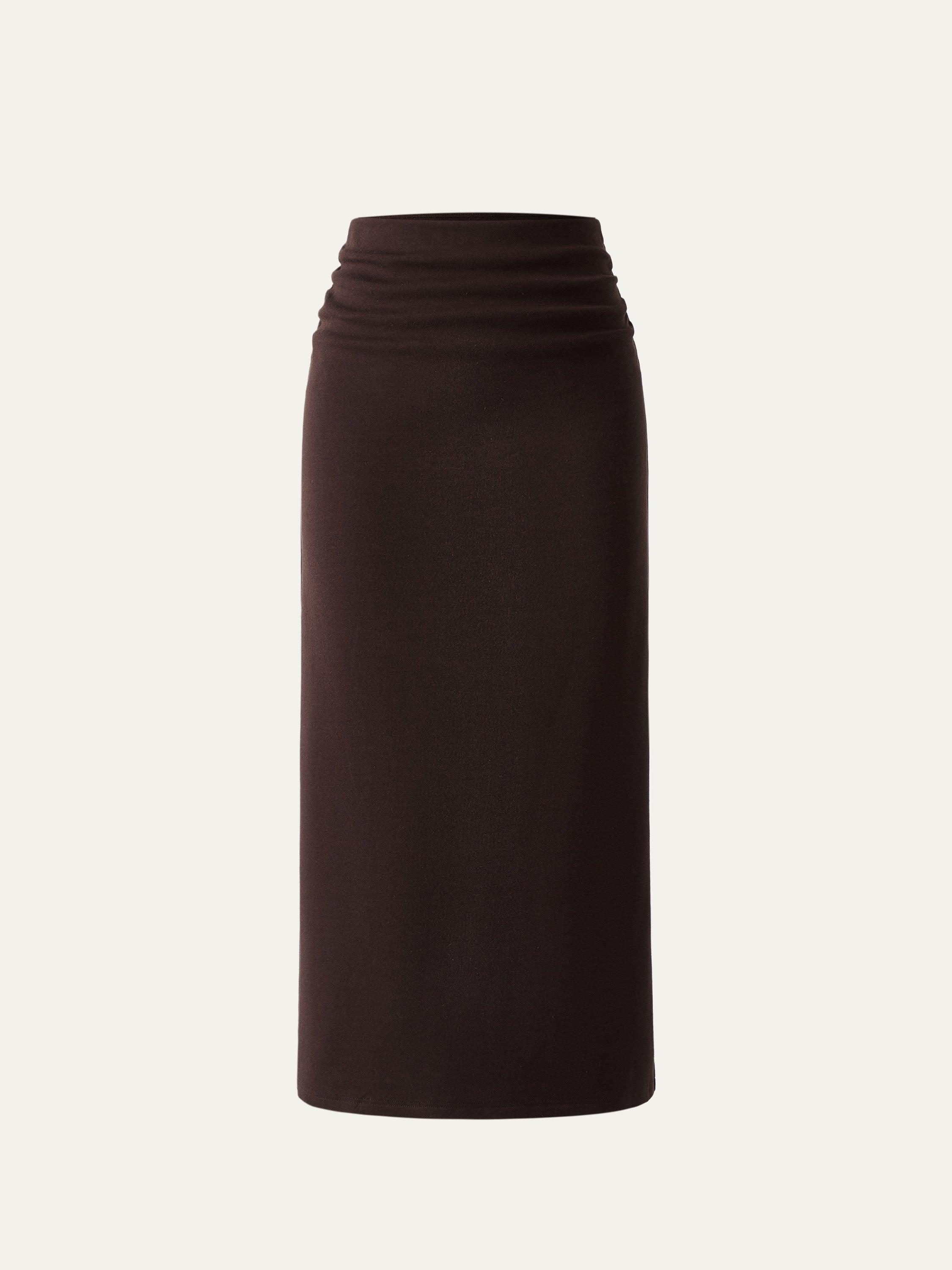 MaxWarm Ruched Side Pencil Maxi Skirt