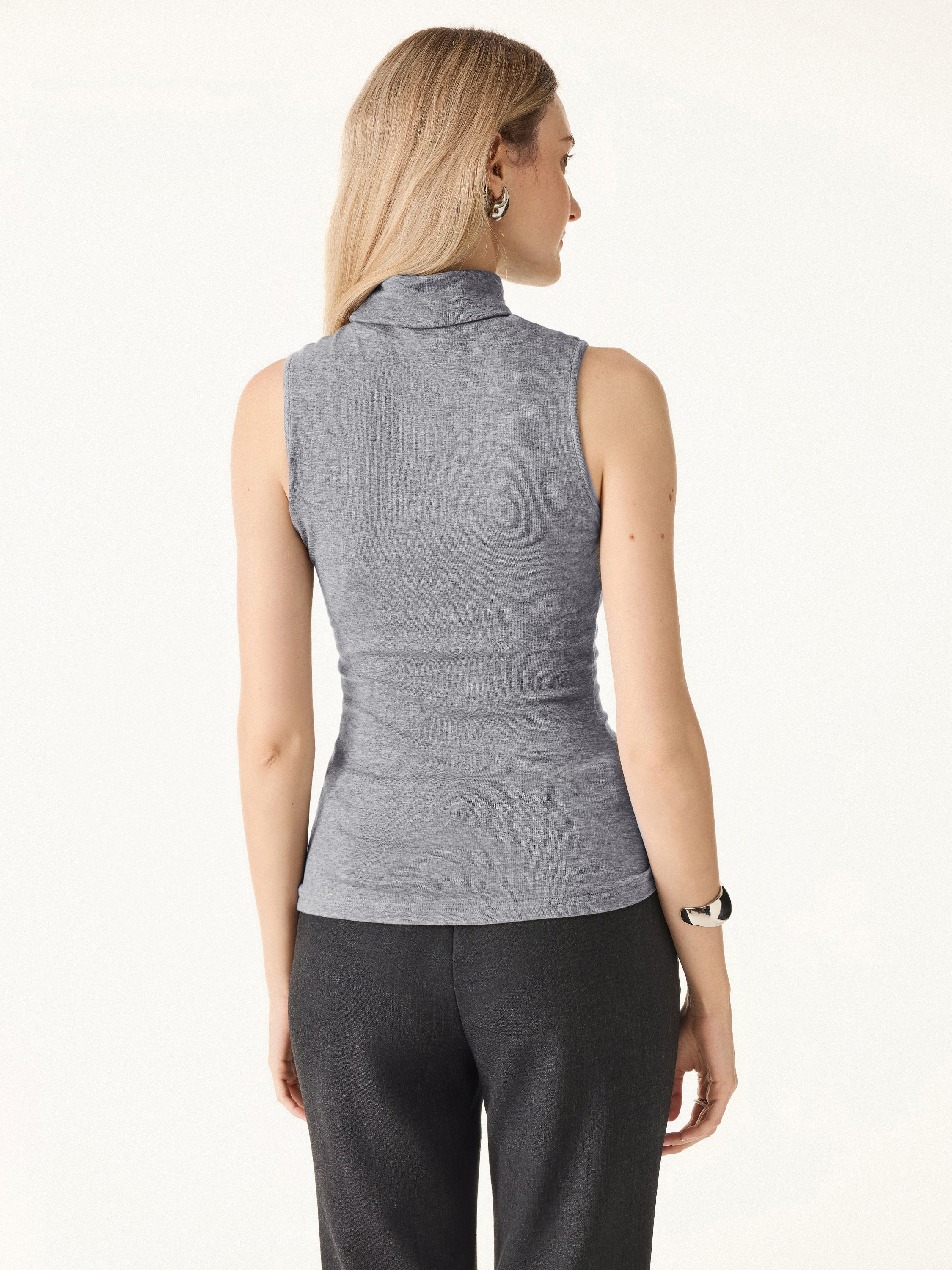Lyocell Cashmere Sleeveless Turtleneck Brami