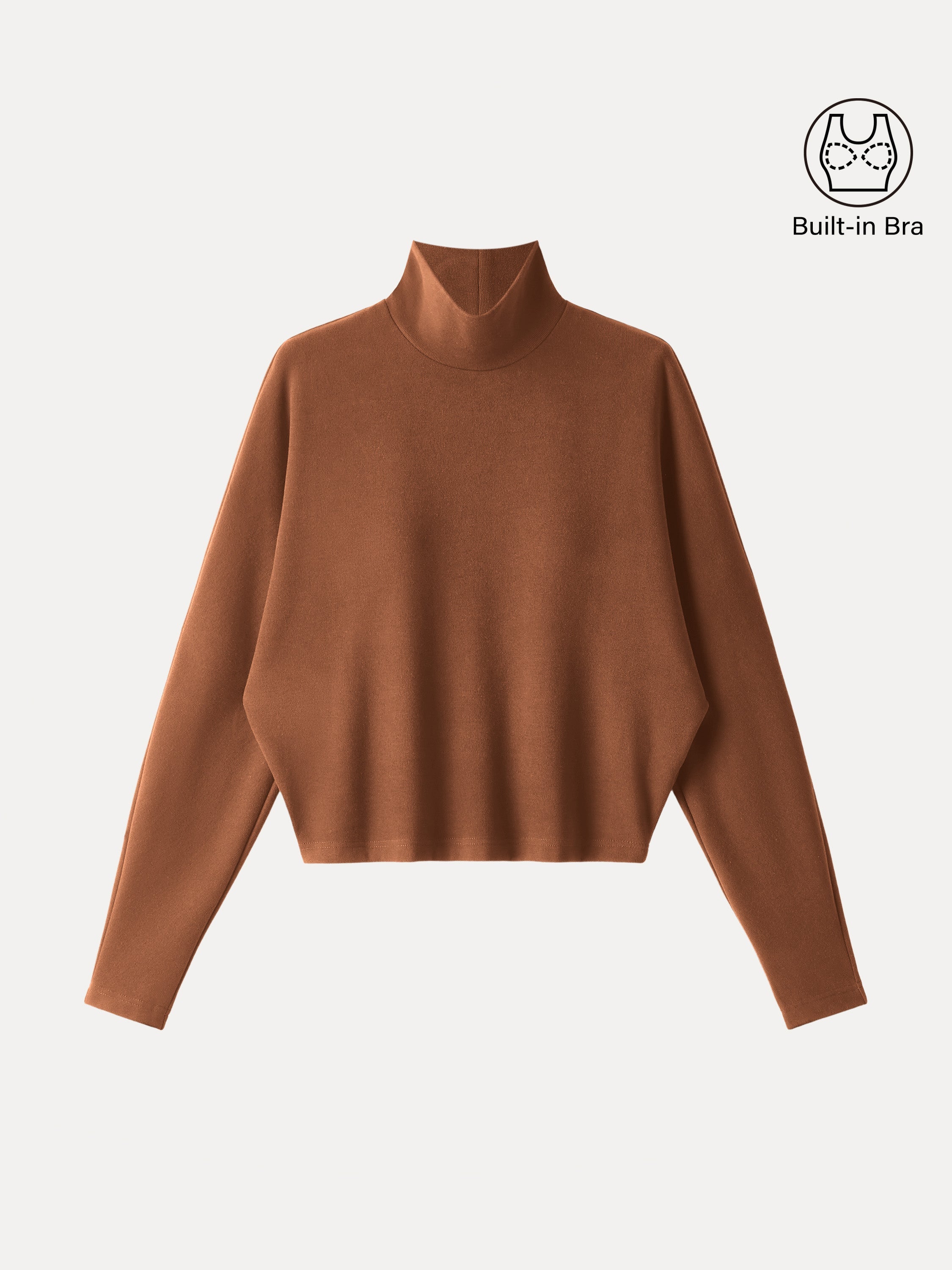 Cozy Warm Turtleneck Batwing Sleeve Brami