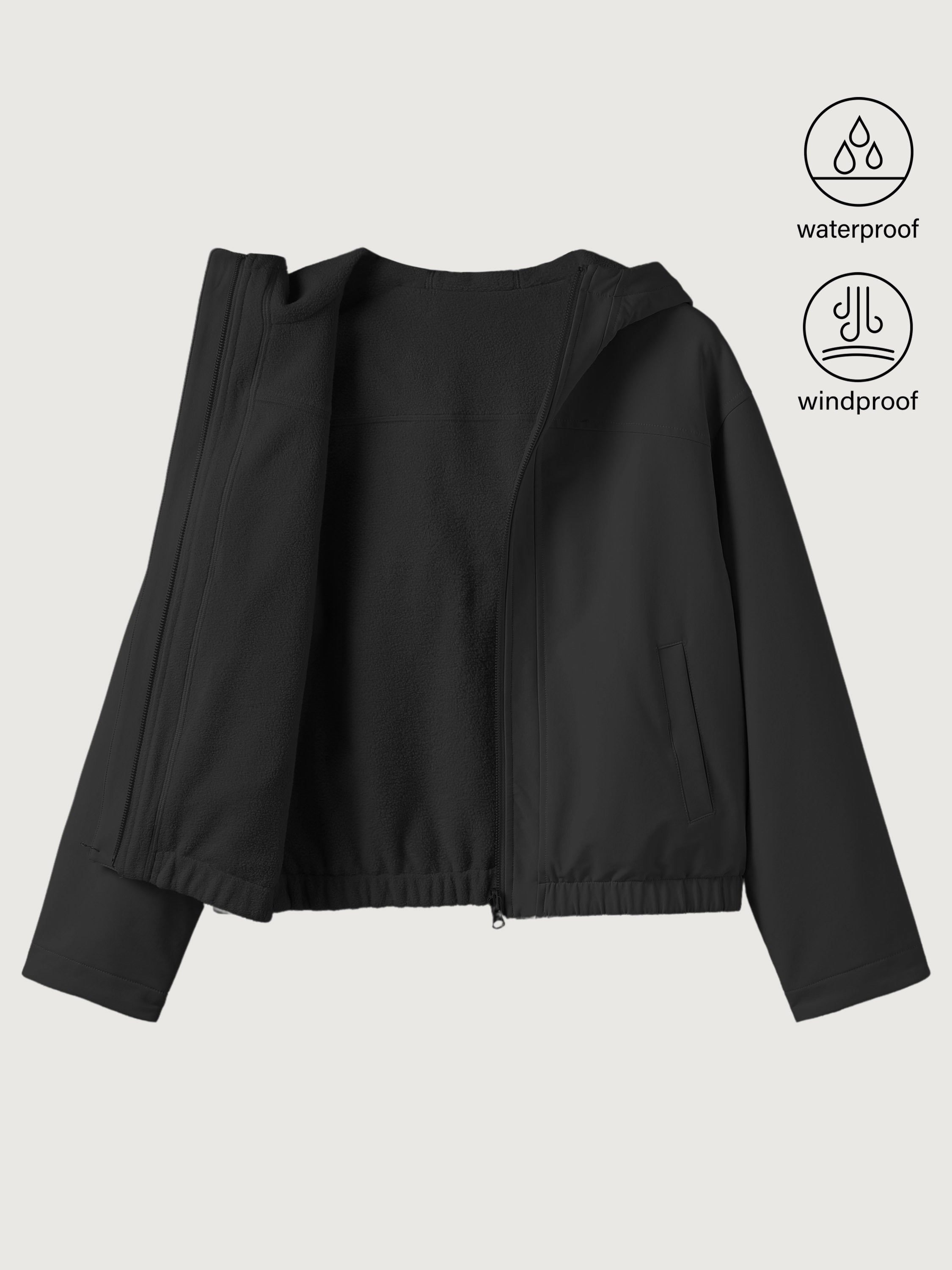 Reversible Waterproof Fleece Hoodie