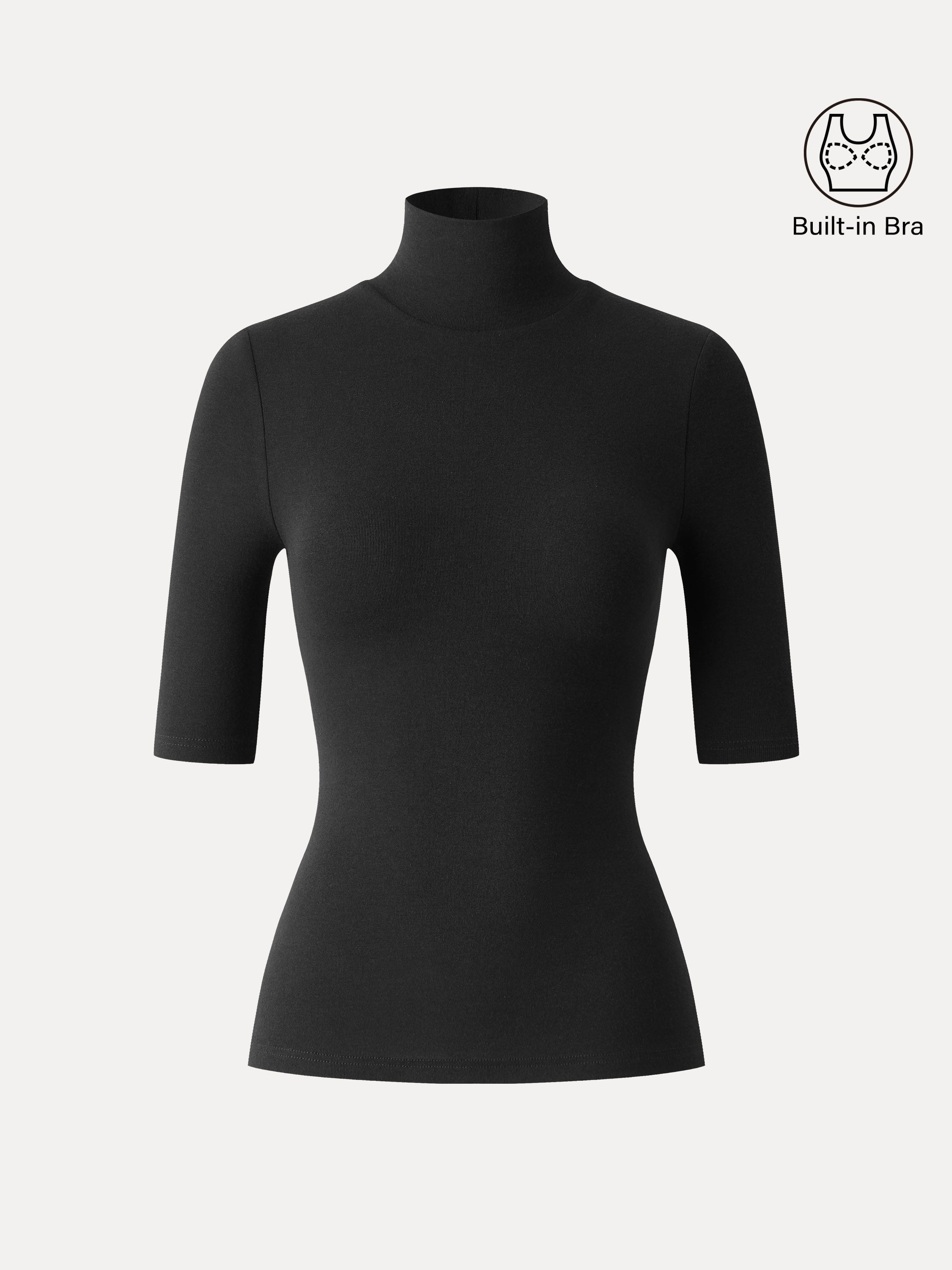Essential Turtleneck Elbow Length Sleeve Brami