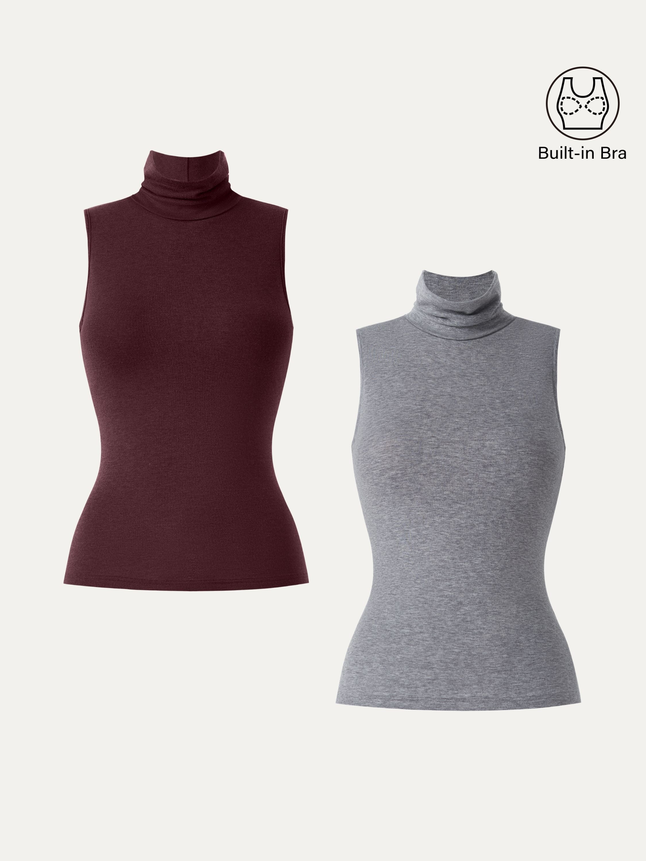 Lyocell Cashmere Sleeveless Turtleneck Brami