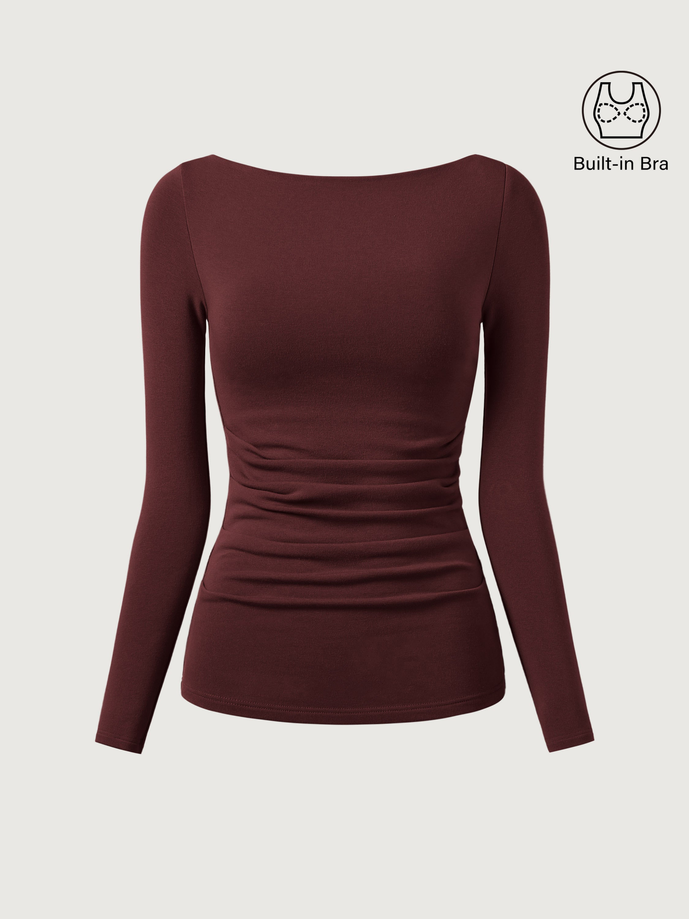 Boatneck Brami Top with Eco-Mousse® Pleats