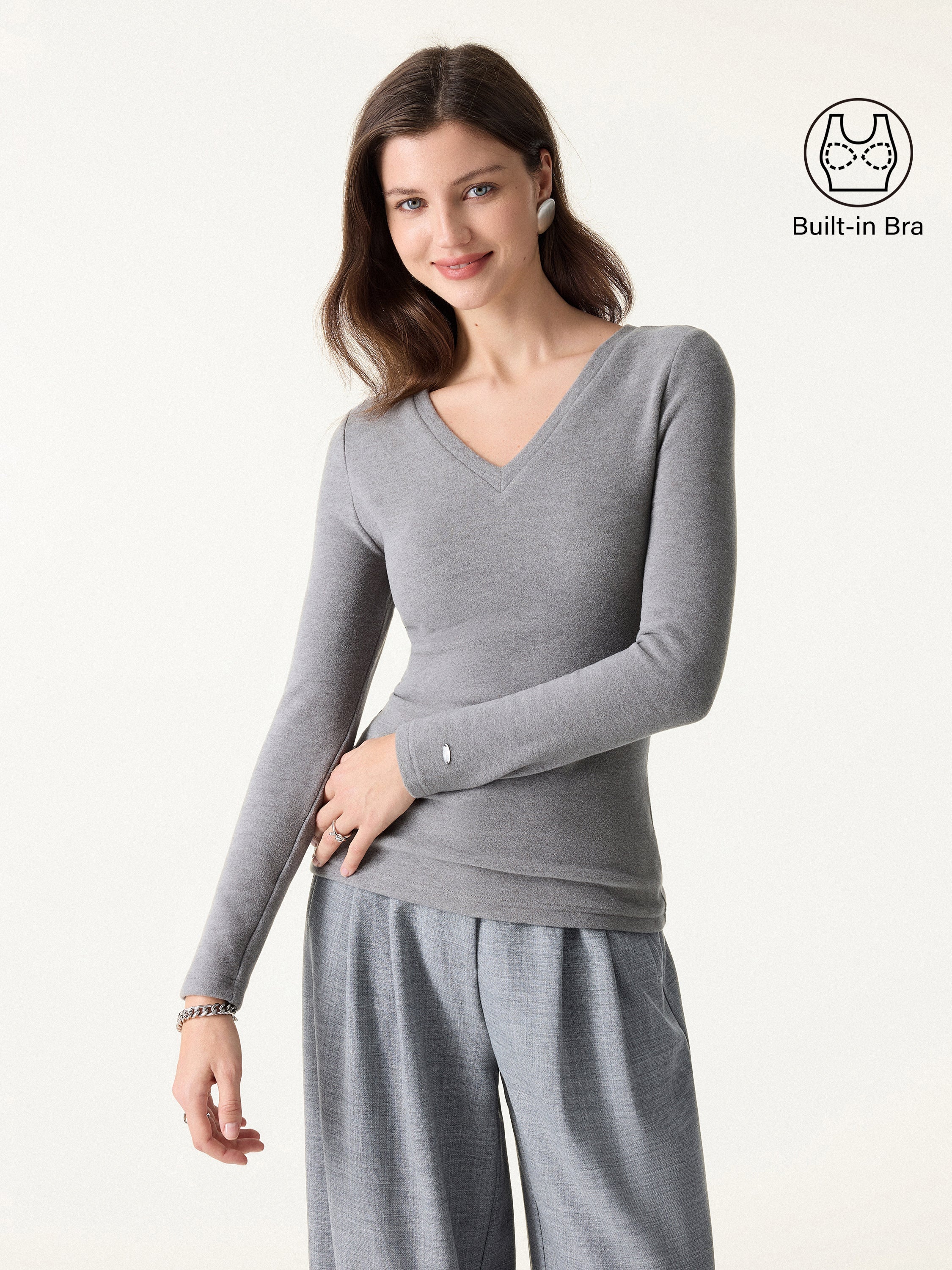 MaxWarm V-Neck Long Sleeve Brami