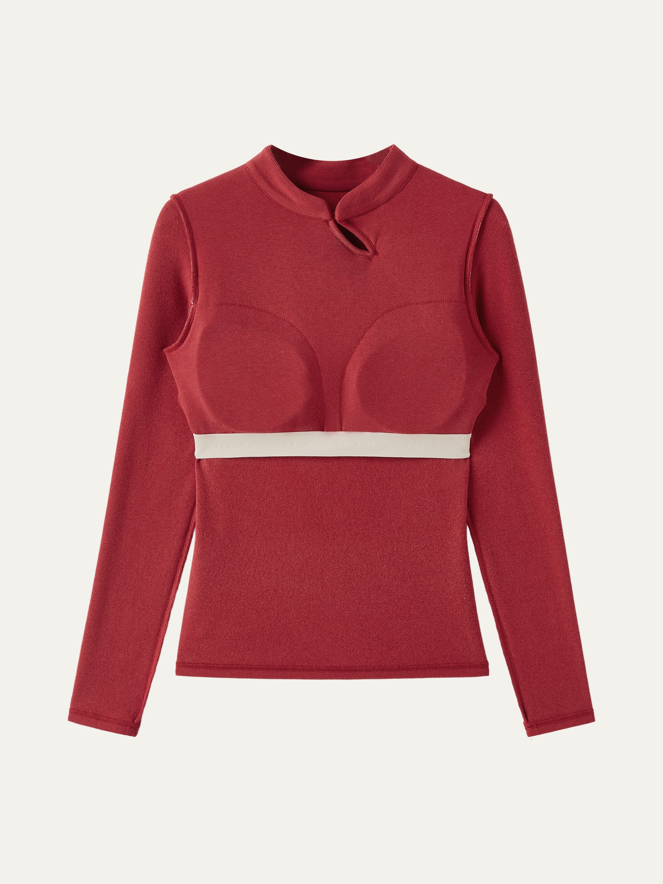 Mandarin Collar Asymmetric Frog Button Brami Top Limited Edition