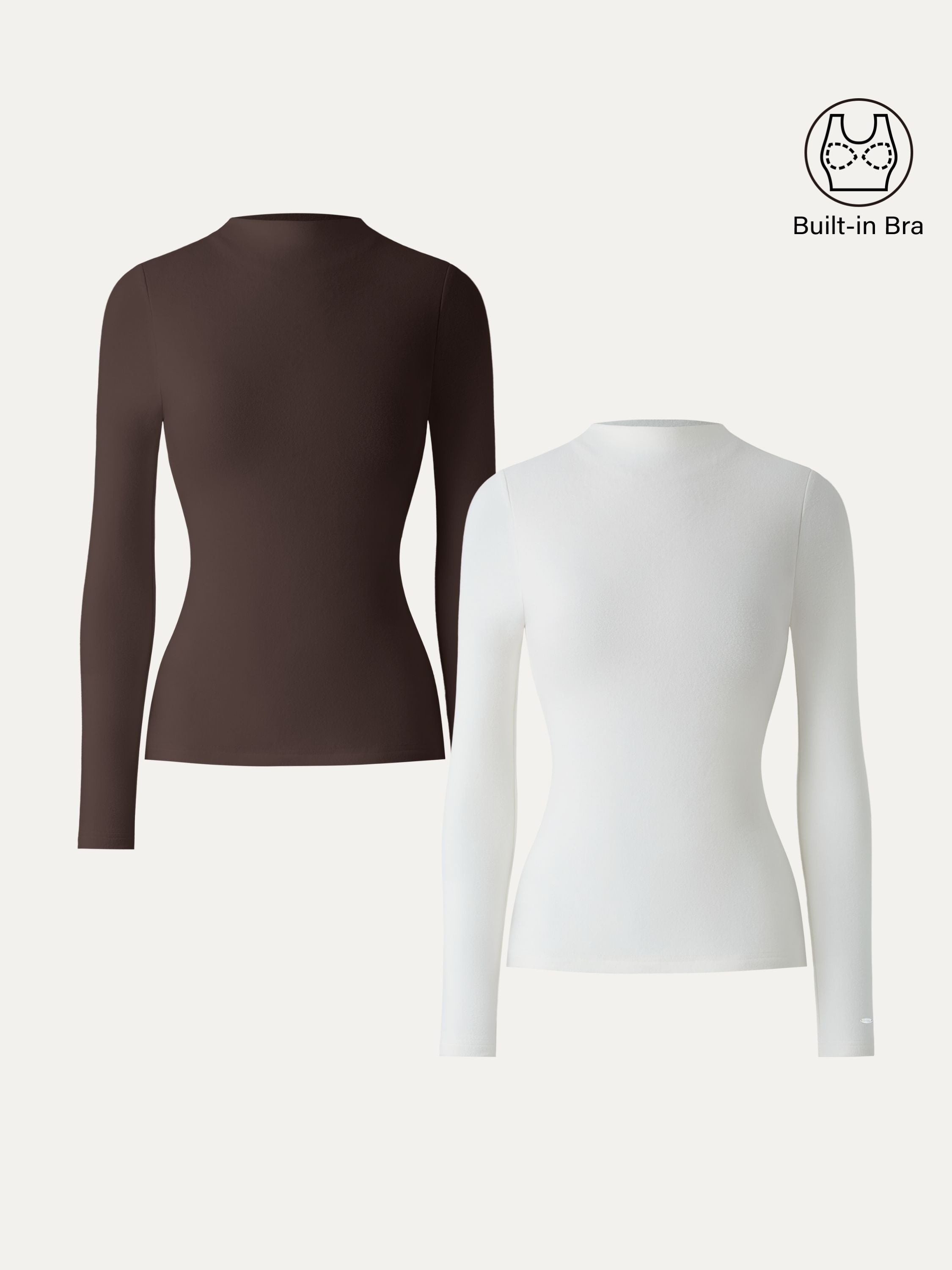 MaxWarm Brushed Mockneck Long Sleeve Brami