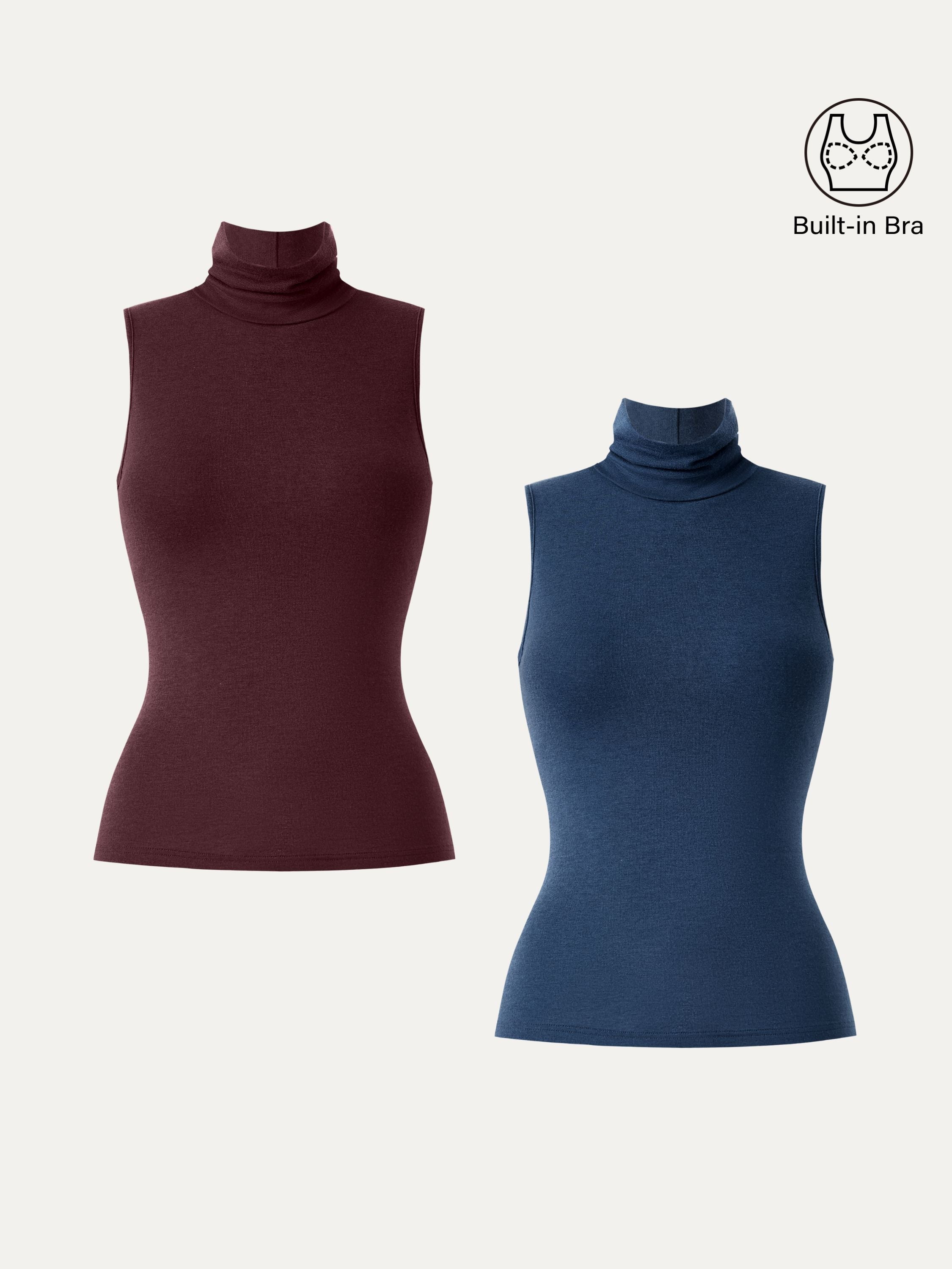 Lyocell Cashmere Sleeveless Turtleneck Brami