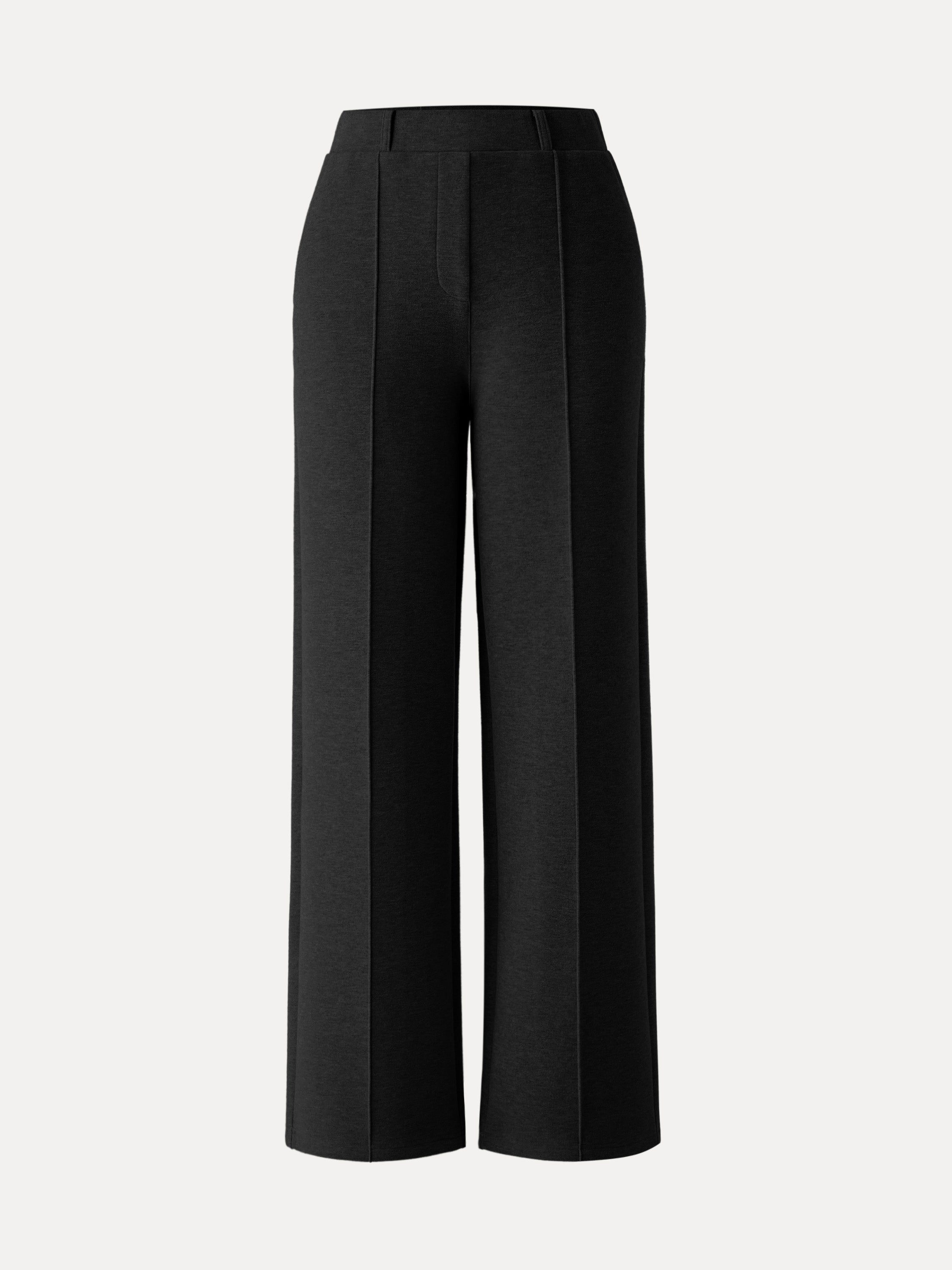 High Waisted Straight Leg Pull On Pant