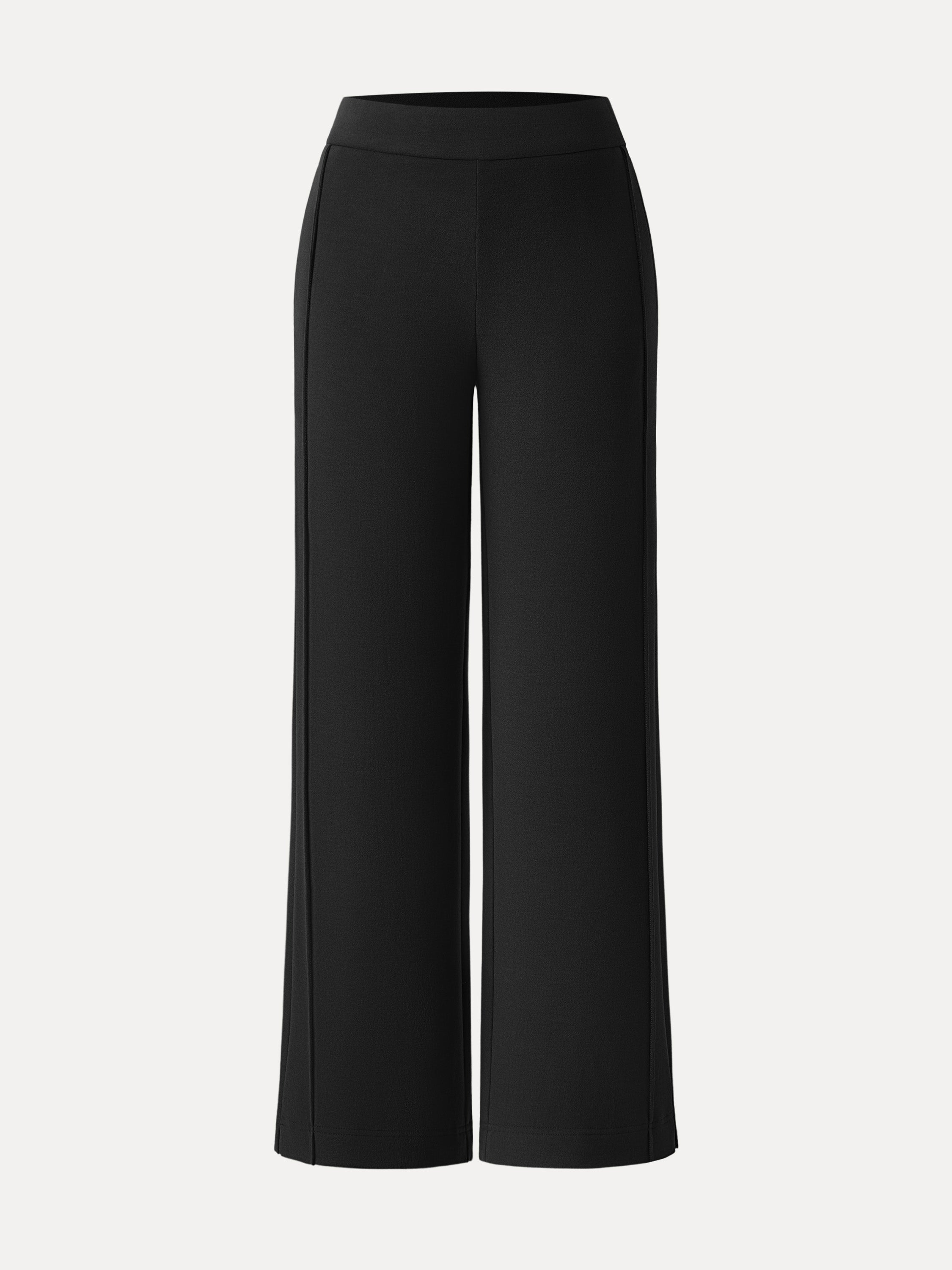 Pantalon pull-on droit taille haute chaud et confortable
