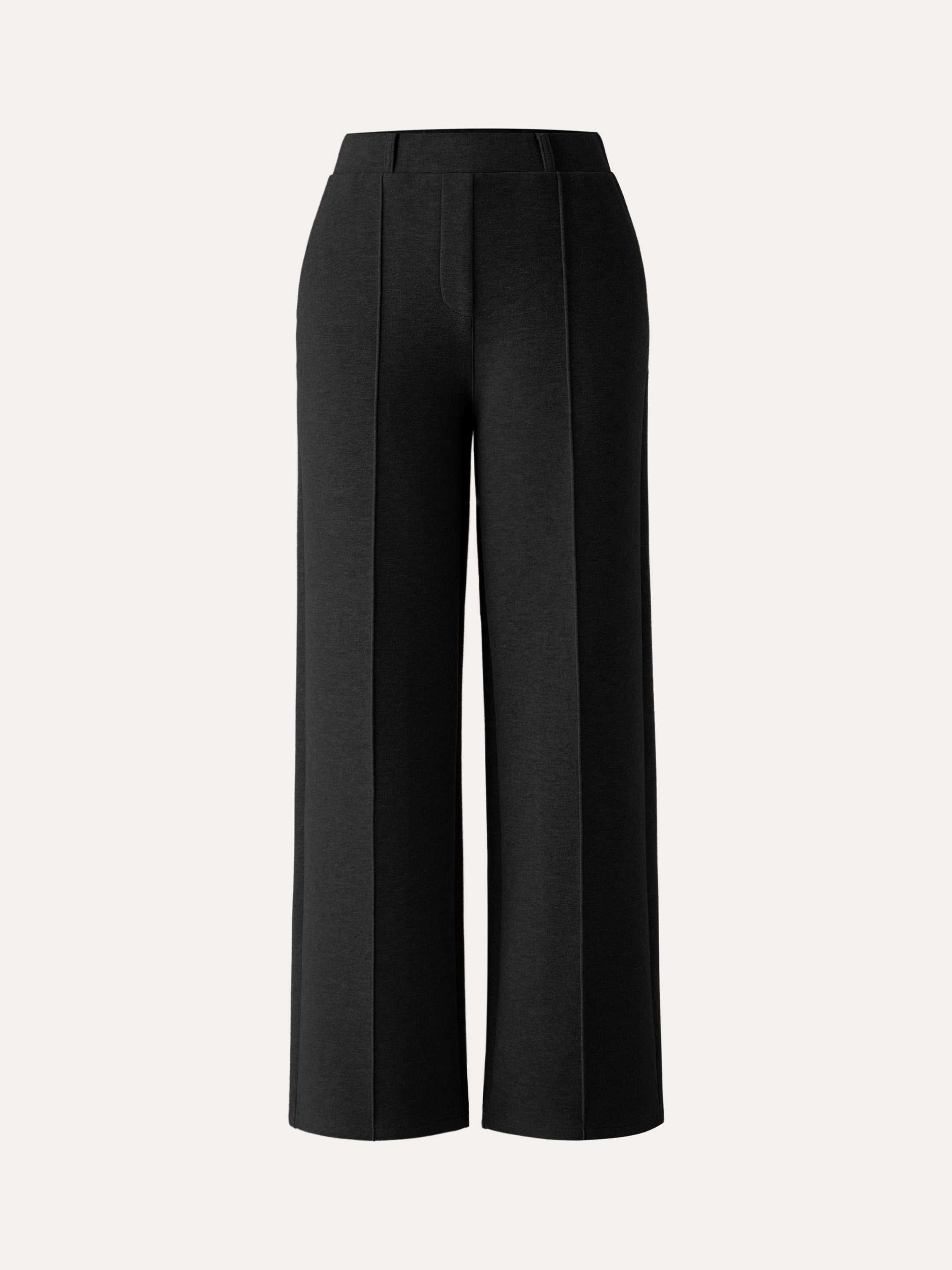 High Waisted Straight Leg Pull On Pant