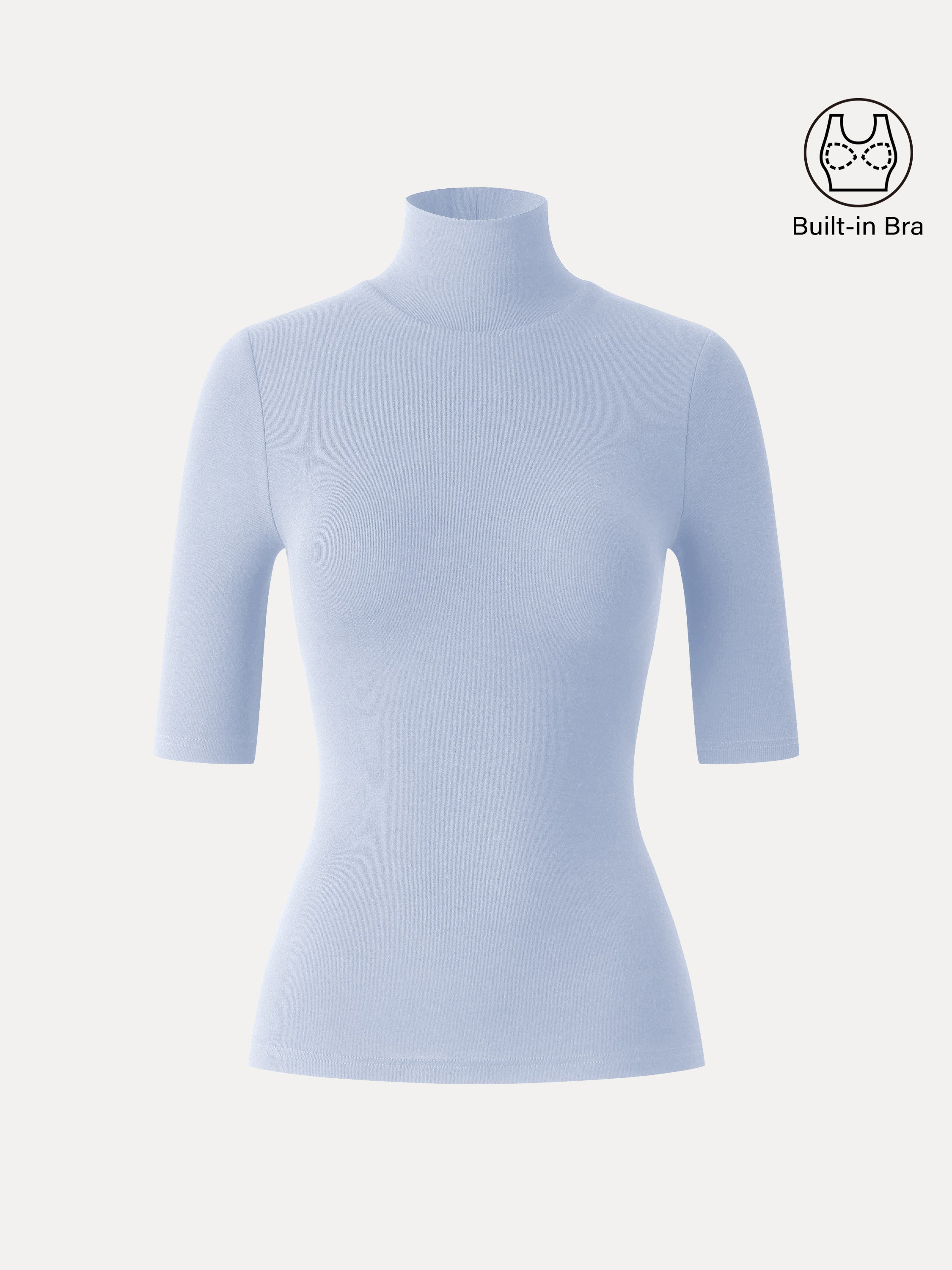 Essential Turtleneck Elbow Length Sleeve Brami