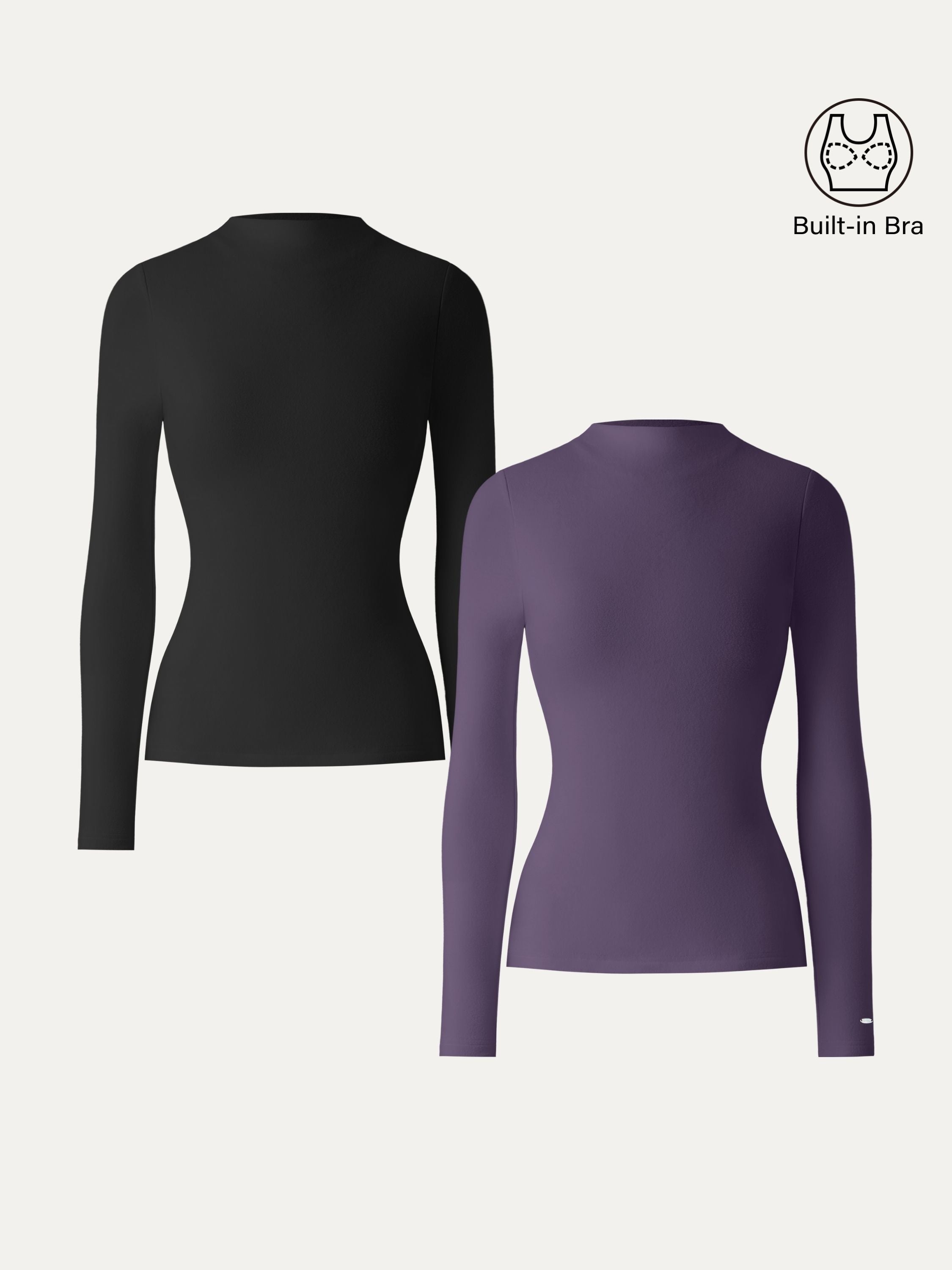 MaxWarm Brushed Mockneck Long Sleeve Brami