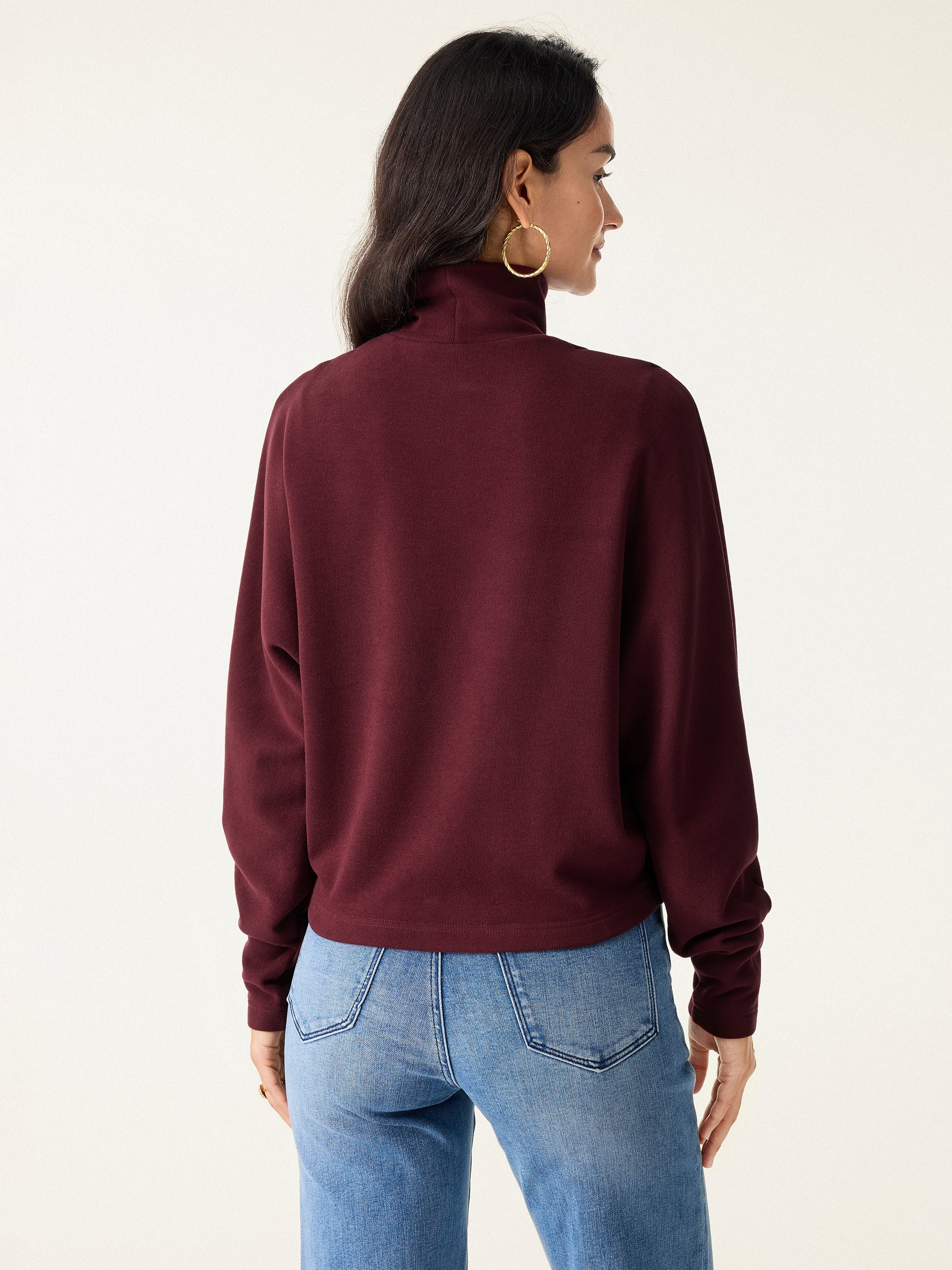 Cozy Warm Turtleneck Batwing Sleeve Brami