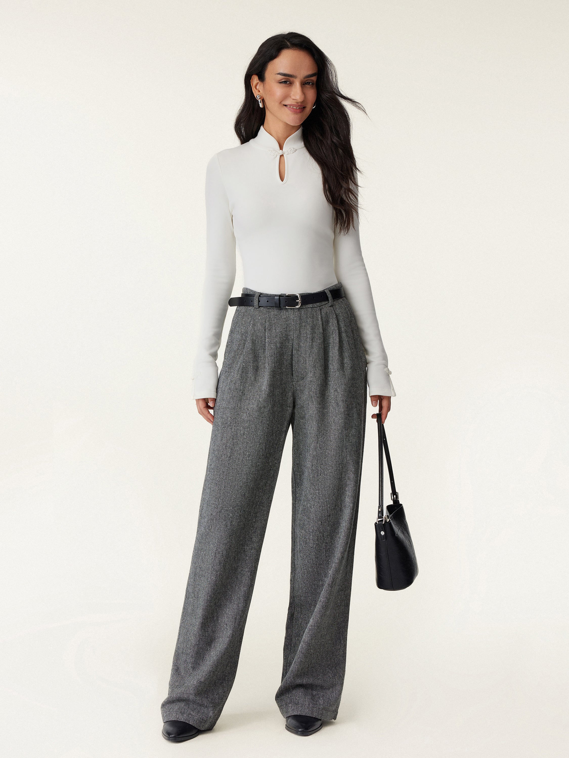 Mandarin Collar Frog Button Brami Top Limited Edition