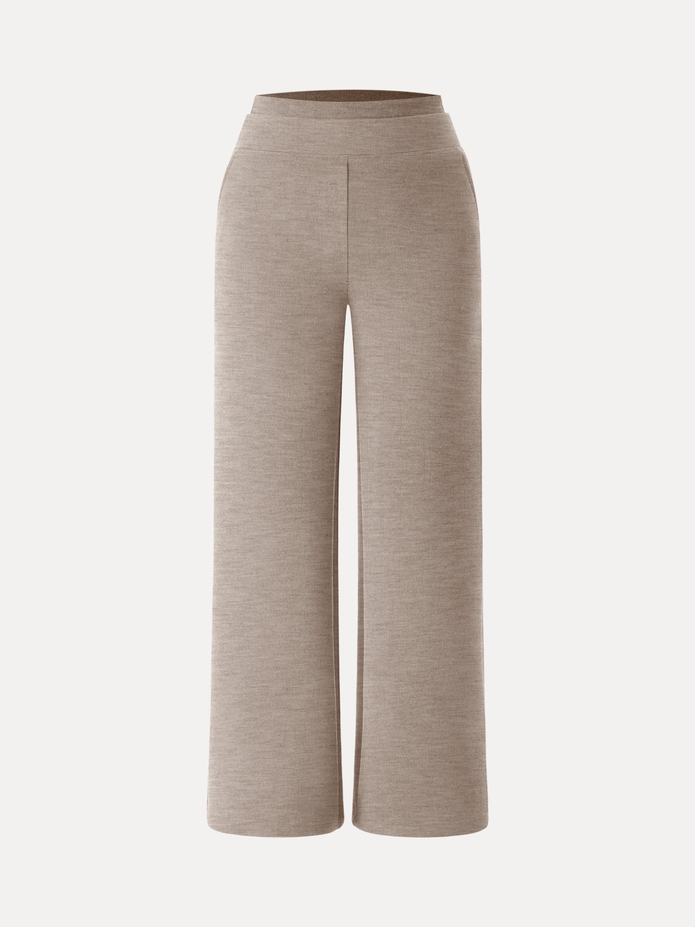 Double Waistband Straight Leg Pants with Pockets