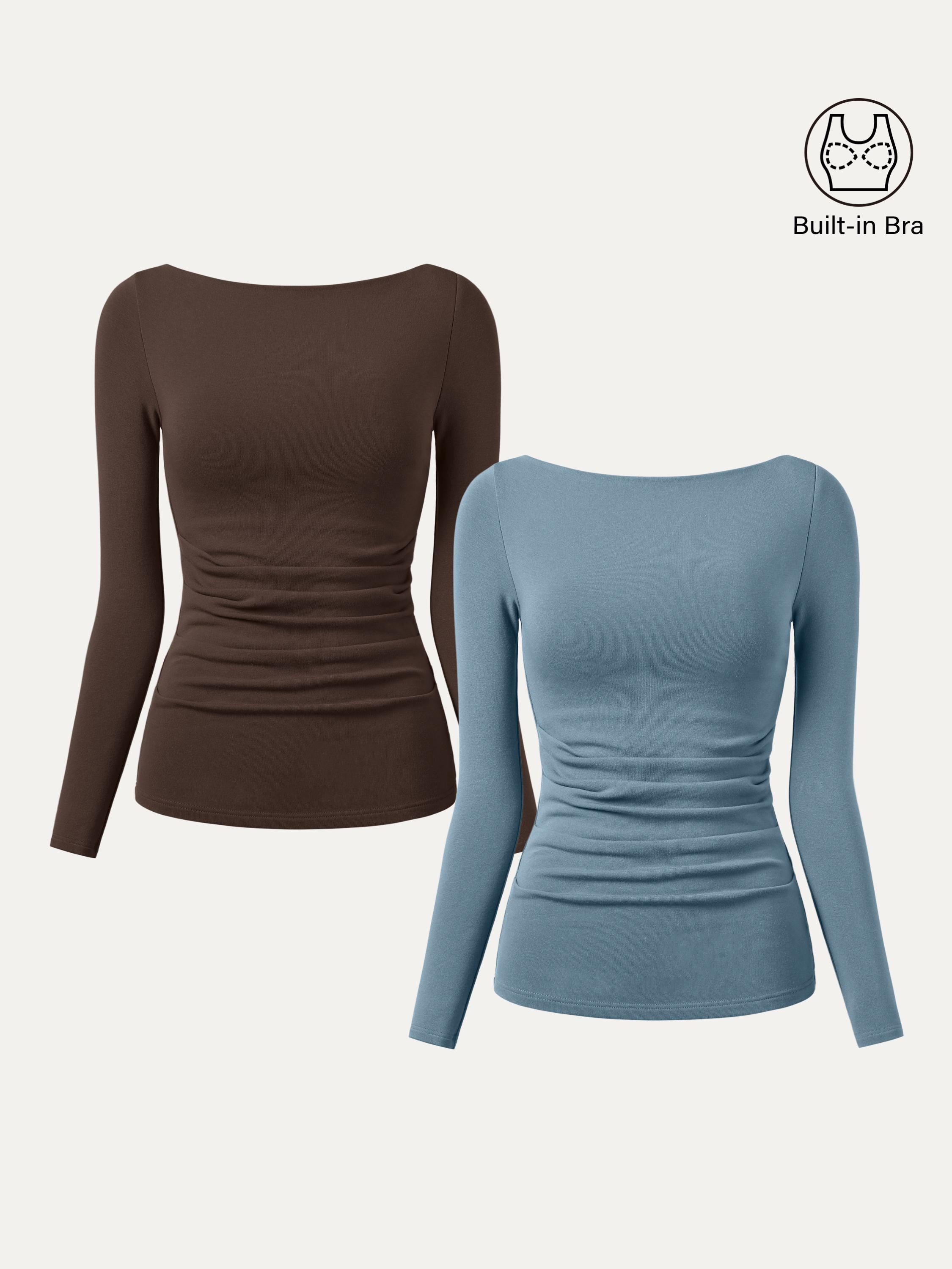 Boatneck Brami Top with Eco-Mousse® Pleats